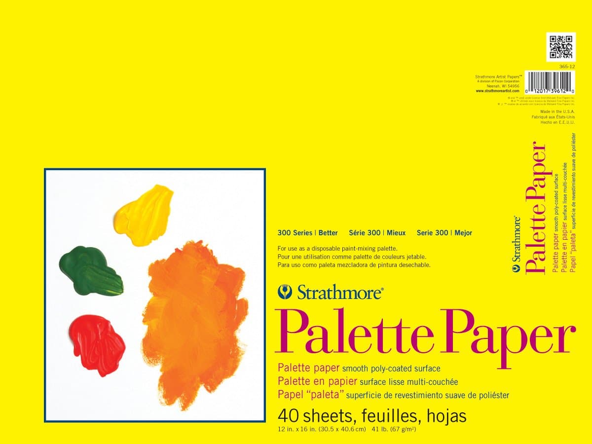 Strathmore STR-365-12 40 Sheet Disposable Palette, 12 by 16"