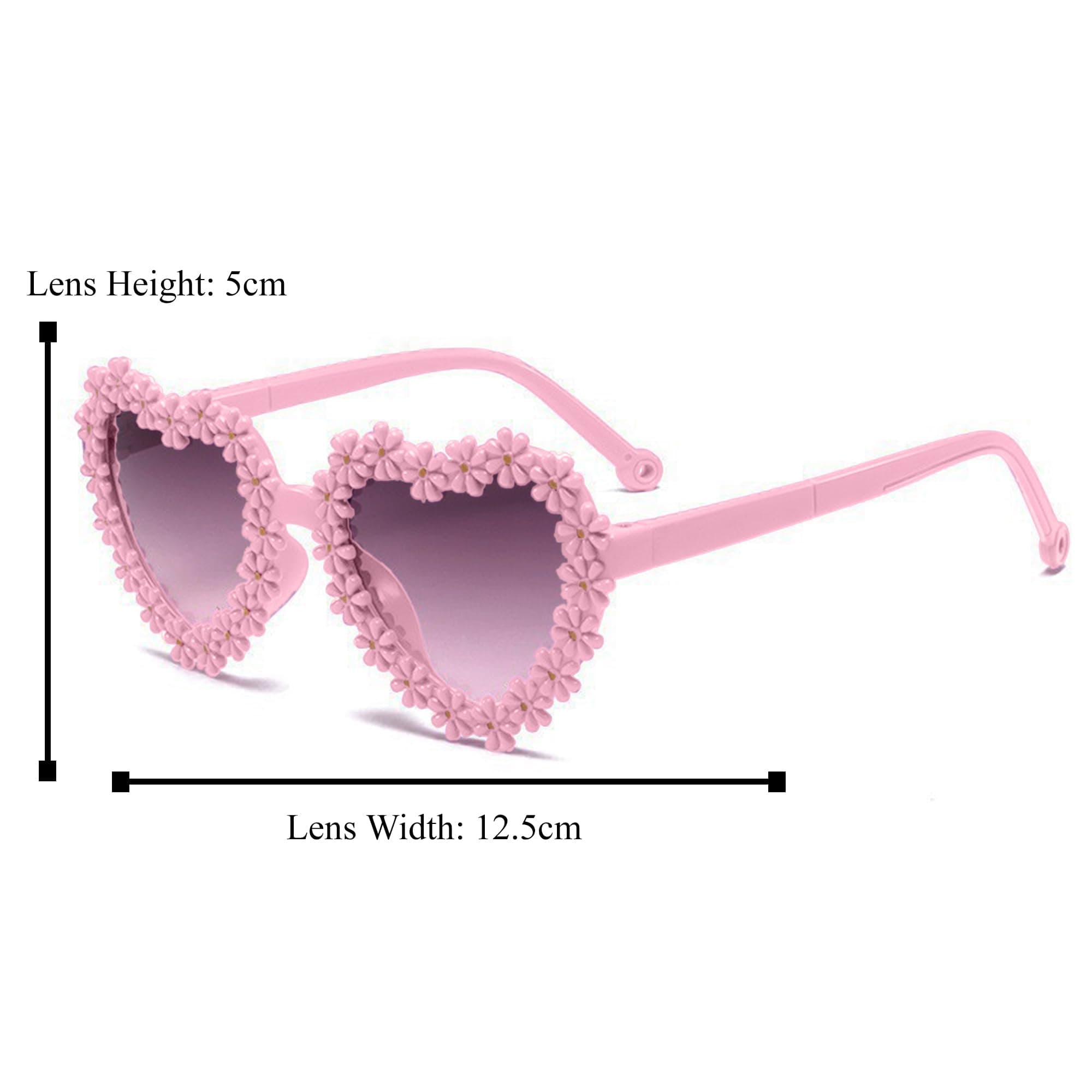 BabyMoon Kids Heart Shaped Summer Sunglasses Goggles For Girls & Boys