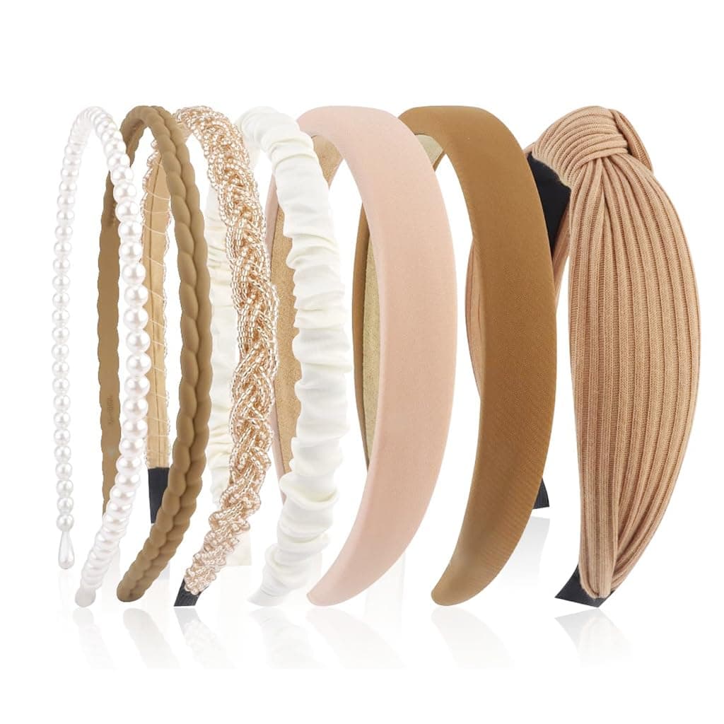 MAYCREATE® 7Pcs Headbands for Women Girls Trendy Non Slip Hairbands Fashion Hair Accessories Multi-style Headband Set