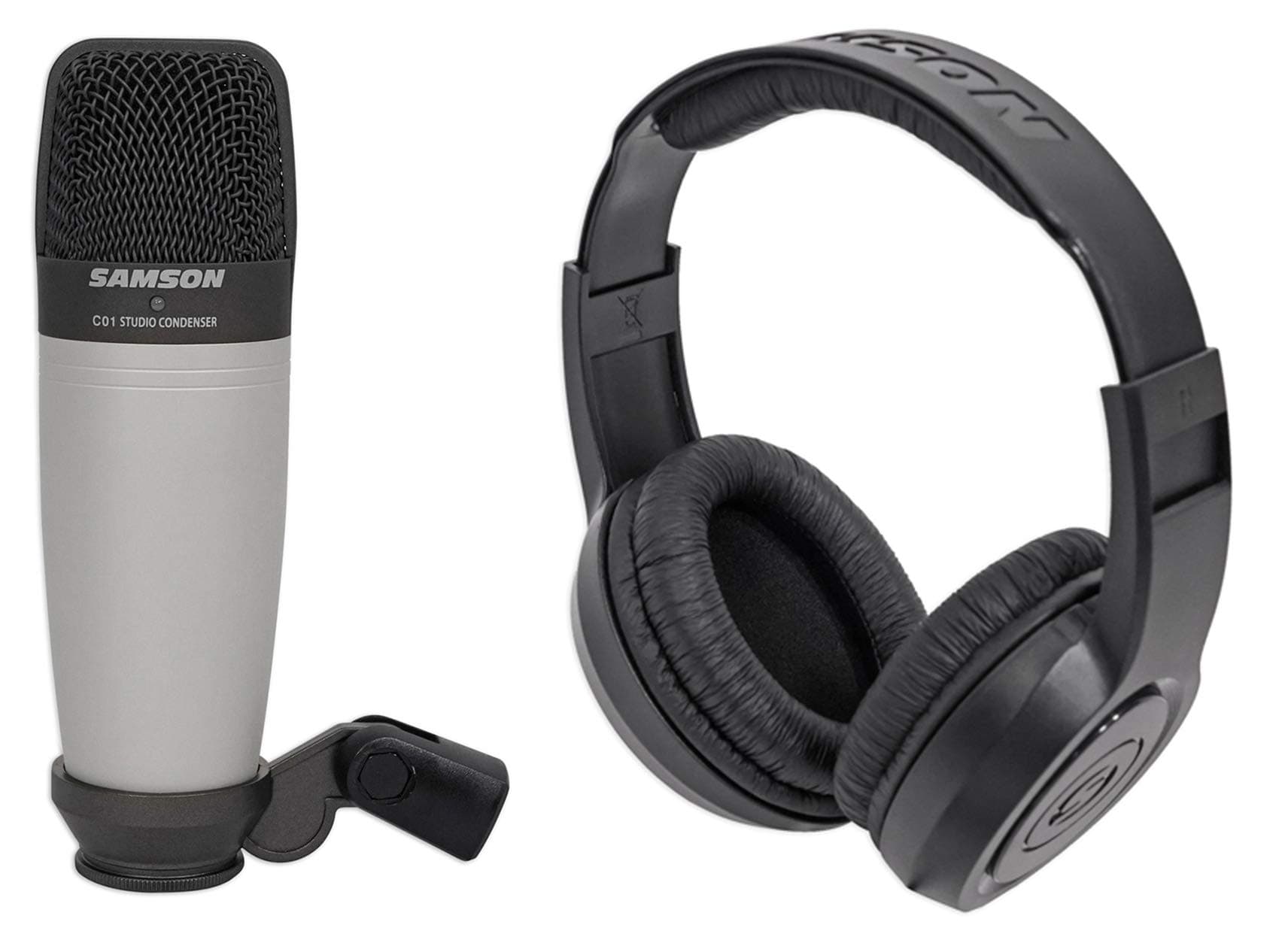 Samson Technologies C01 Studio Condenser Recording Microphone Mic+Monitoring Headphones