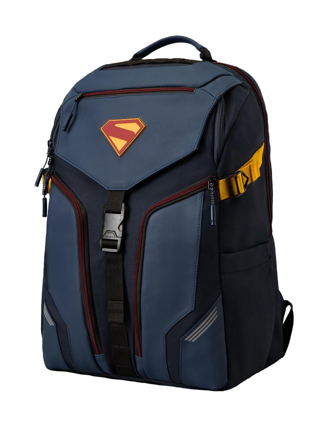 The Souled Store Official Superman Backpack | 25L Utility Pack | Fits 15" Laptop | Water Resistant Stylish Superhero Bag for School Travel & Casual Use (Blue)