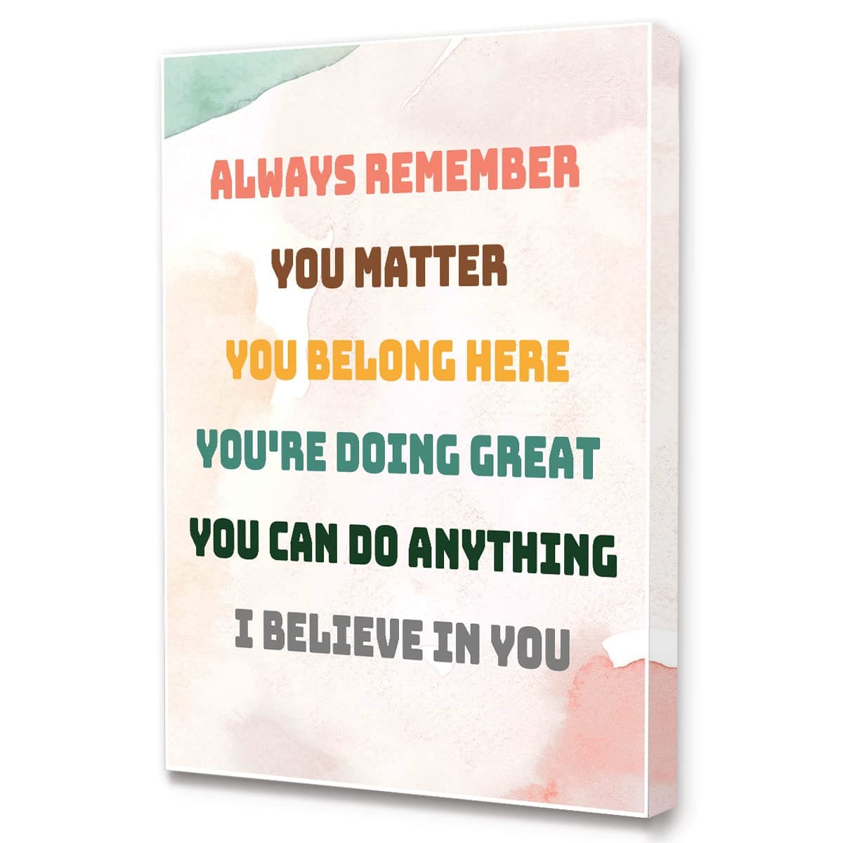 Y09 Always Remember You Matter Poster Canvas Prints Framed Wall Art Painting Ready to Hang for Nursery/Home/Bedroom Decor-Motivational Canvas Wall Art Gifts for Kids Teens Boy Girl 12 x 15 Inches