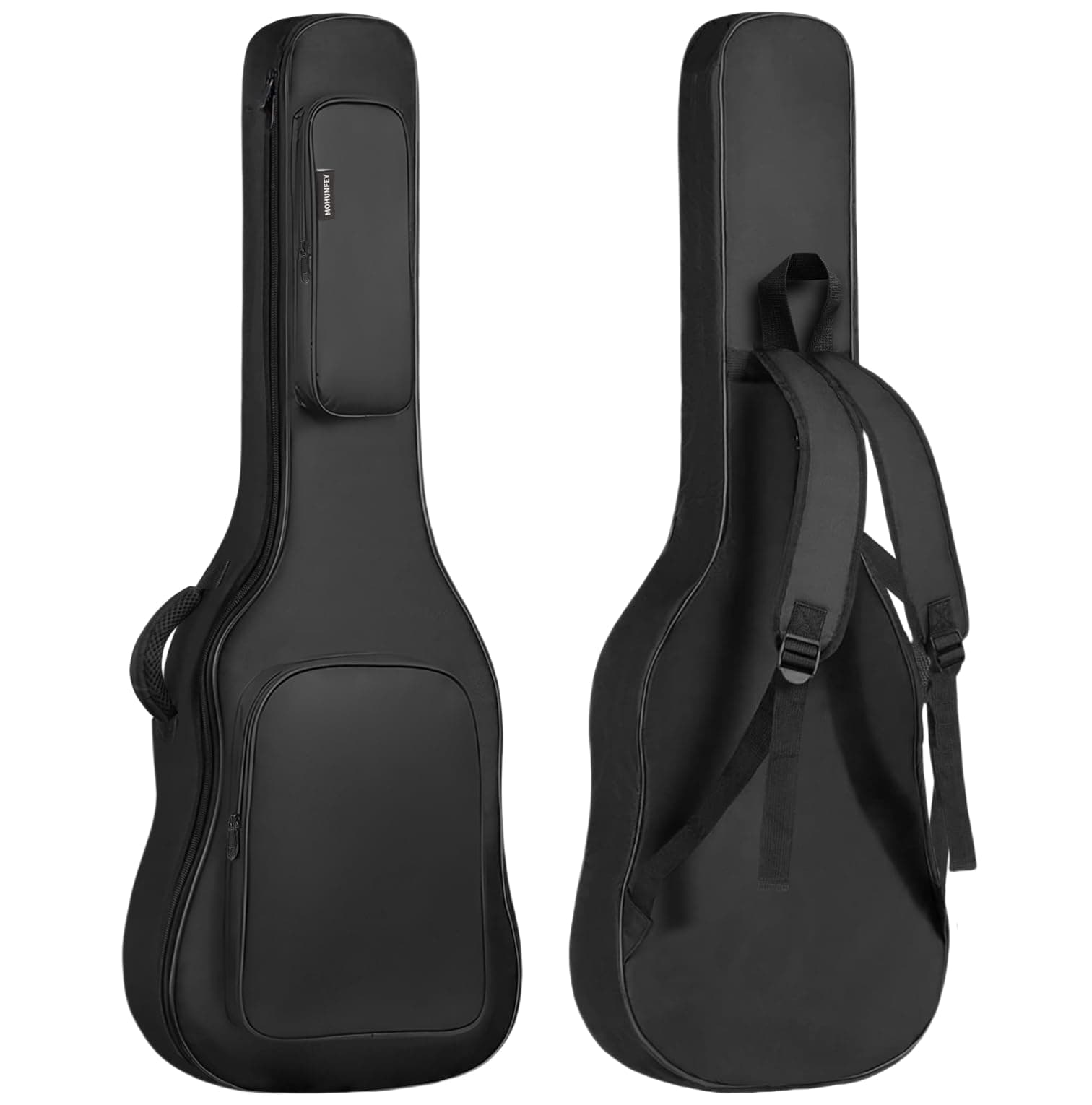 MOHUNFEY 39 inch Electric Guitar Bag Gig Bag 0.57 inch Padding Sponge 600D Ripstop Waterproof Backpack Padded Dustproof Soft Soft Guitar Case Black