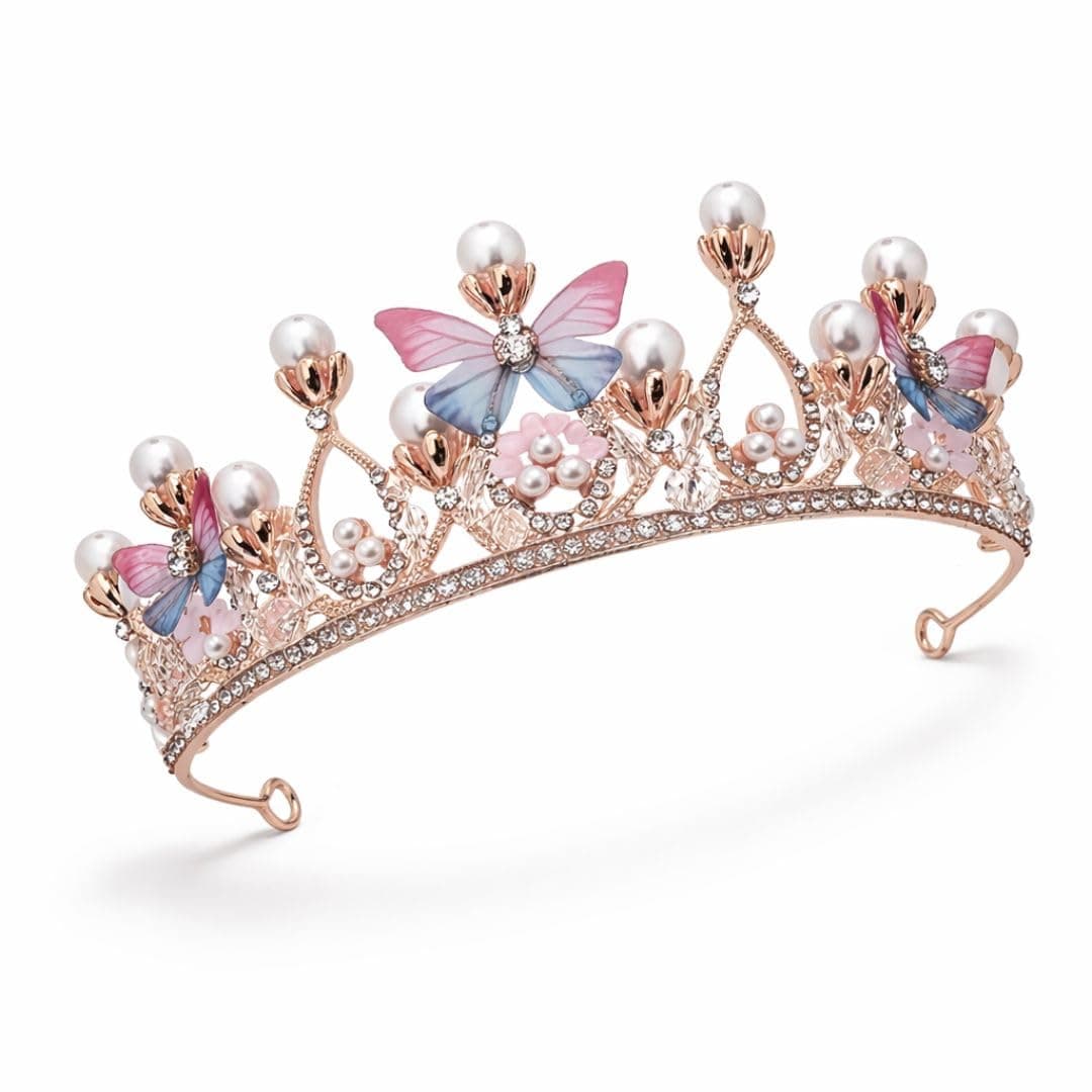 Birthday Girl Butterfly Princess Crown Gifts for Women | Rhinestone Tiara Set - Decorations Girl Crowns Tiaras | Hair Accessories Cosplay, Birthday, Celebration for Girl Women