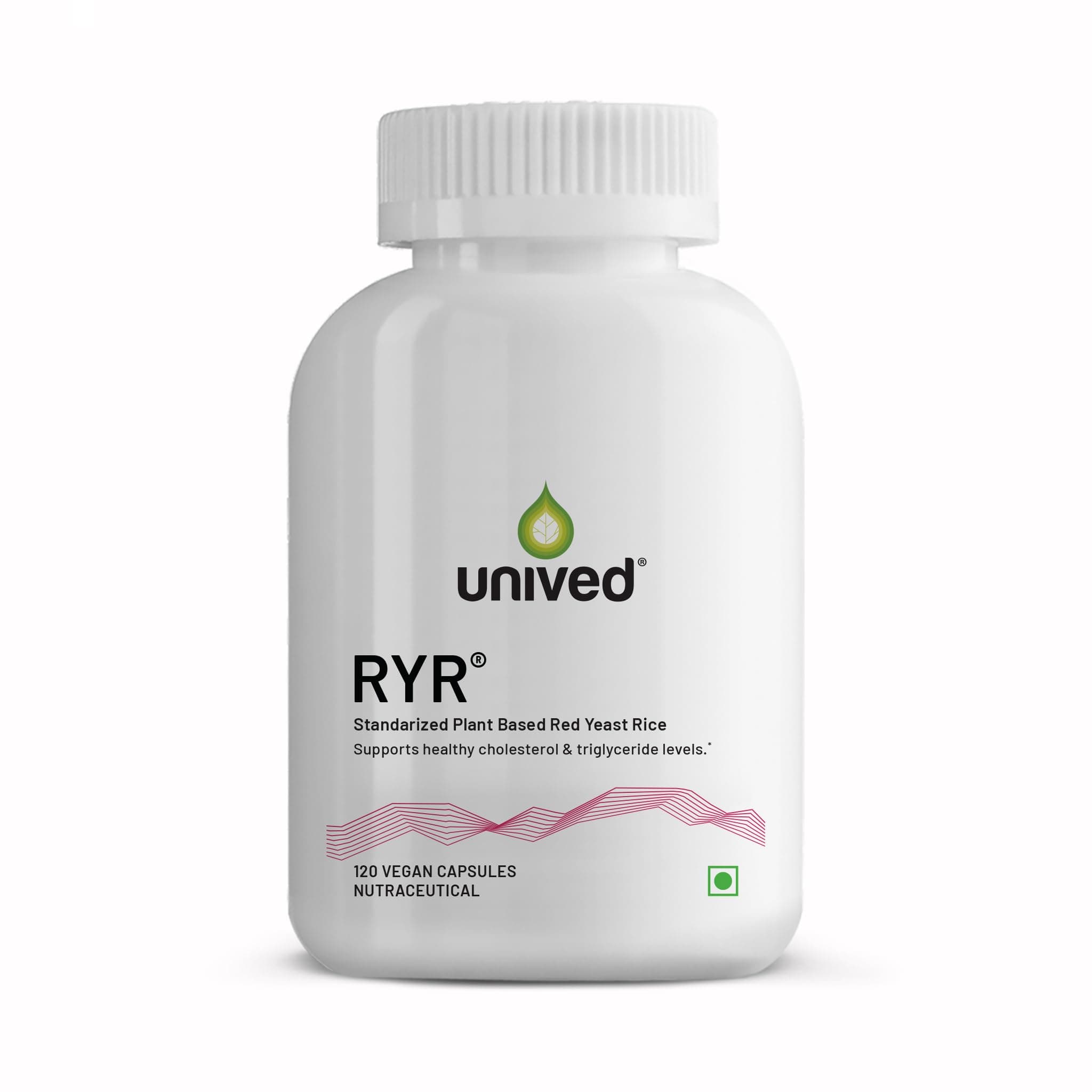 Unived Red Yeast Rice, 1200mg Per Serving, For Heart Health & Cholesterol Management, 120 Capsules