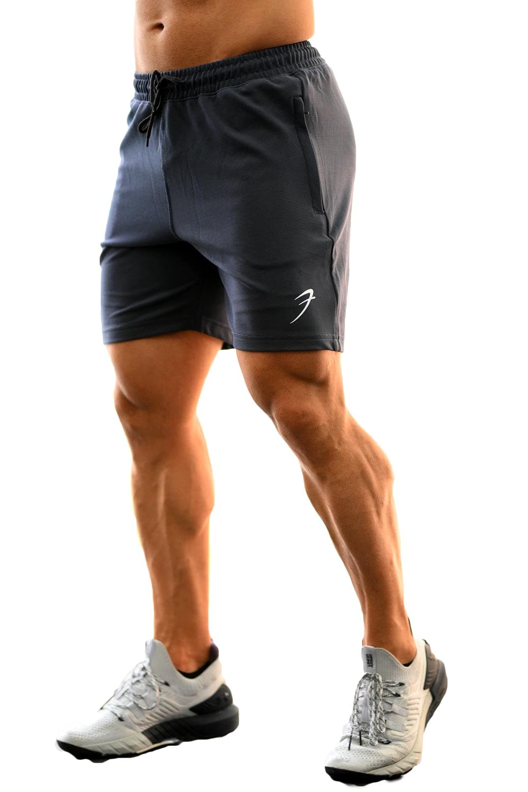 Athletic Slim Fit Training and Gym Shorts for Men with Zipper Pockets