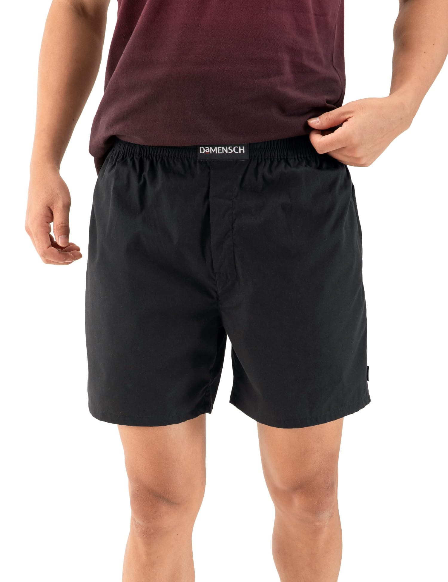 DAMENSCH Regular Fit 100% Cotton Boxer Shorts Soft & Durable Fabric Side Pockets Microfiber Waistband Breeze Ultra-Light Solid Boxer for Men Pack of 1 - Sky is Blue - XL
