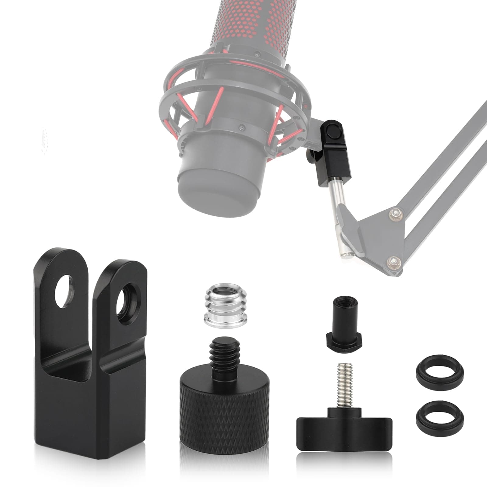 Microphone Mount Adapter for Hyperx Quadcast 3/8" or 1/4" Screw Adapter