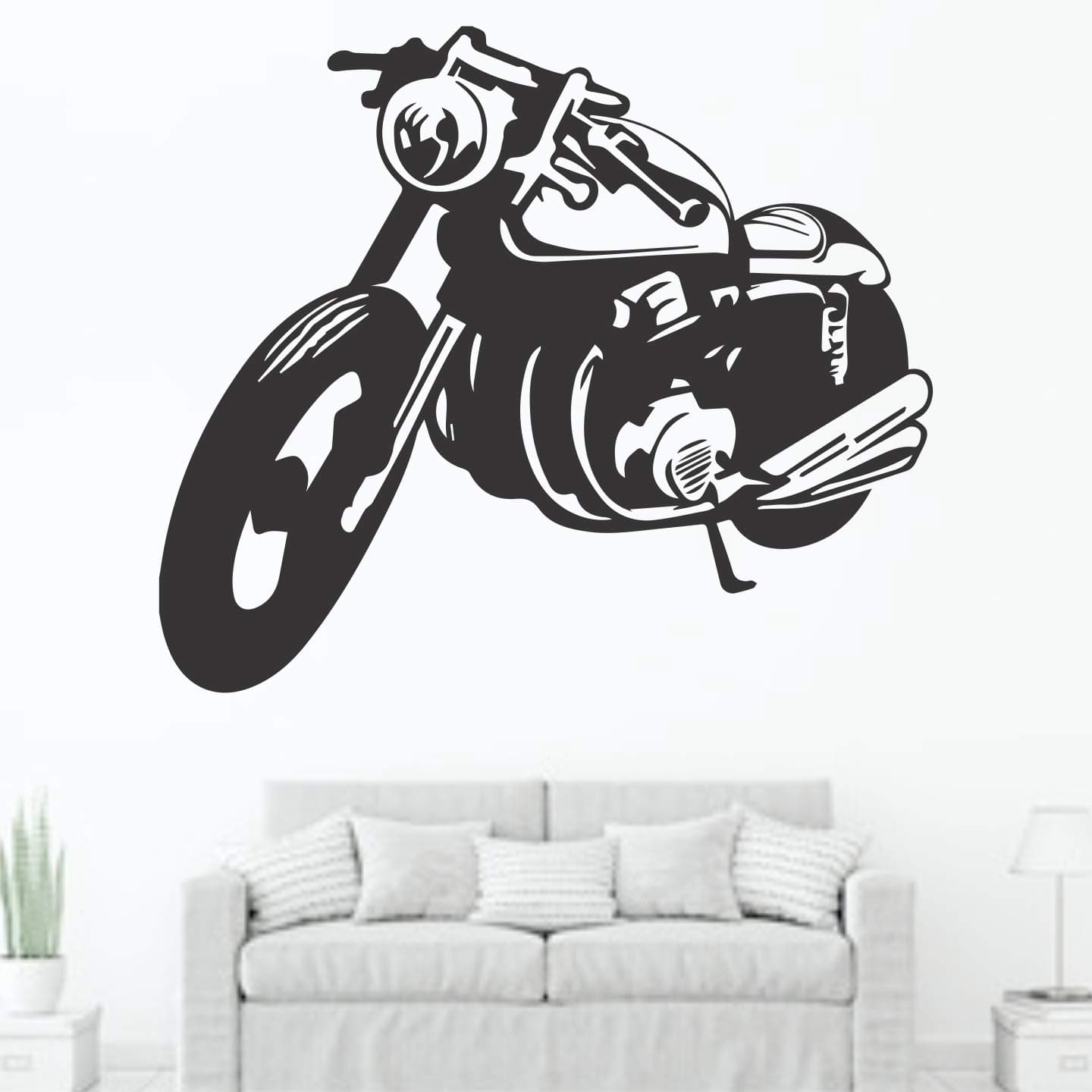 StickMe Bike Wall Sticker – Multicolour Vinyl Creative Decorative Sticker Peel & Stick Décor for Bedroom, Living Room- SM091 (100cm x 95cm)