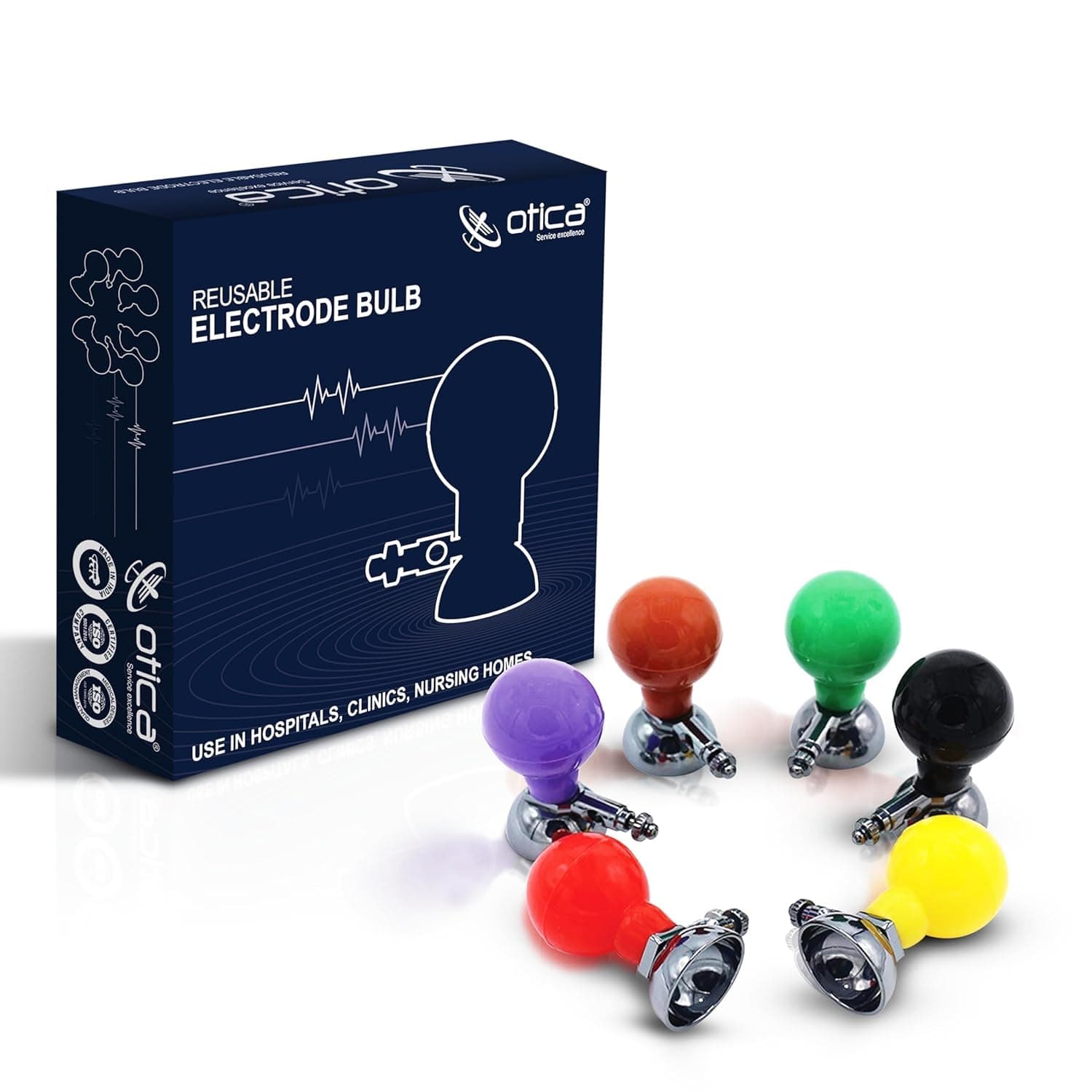 OTICA ECG Adult Chest Suction Electrode Bulb for ECG Machine multicolor ecg electrode bulb