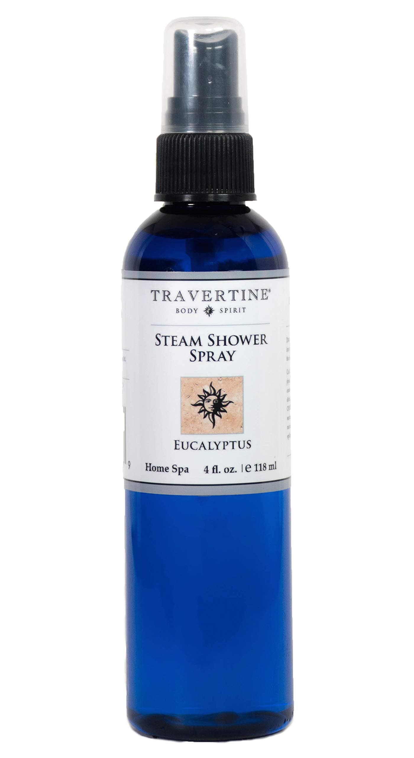 Travertine Spa Steam Shower Spray, Eucalyptus, 4 oz.