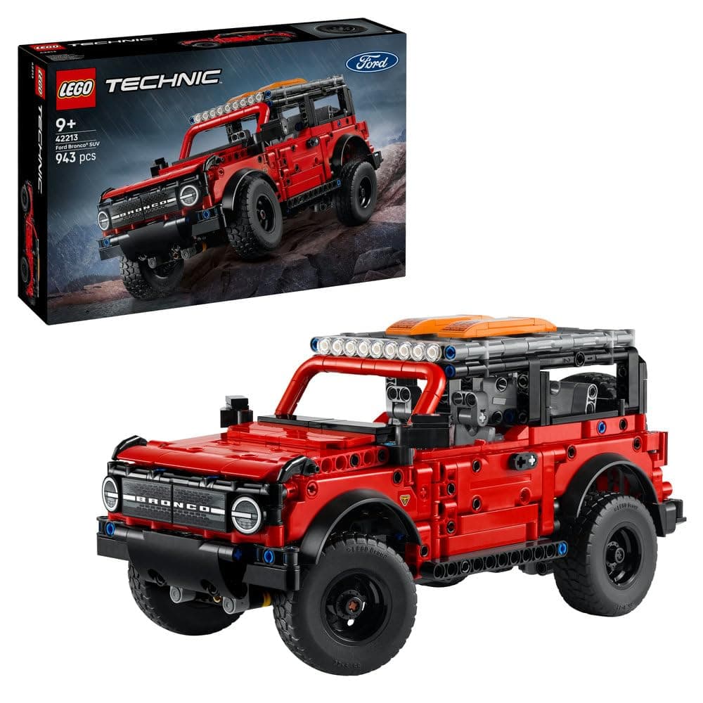 LEGO Technic Ford Bronco SUV Model Car Kit, STEM Building Set 42213 Toys for 9+ Gift for Boys and Girls