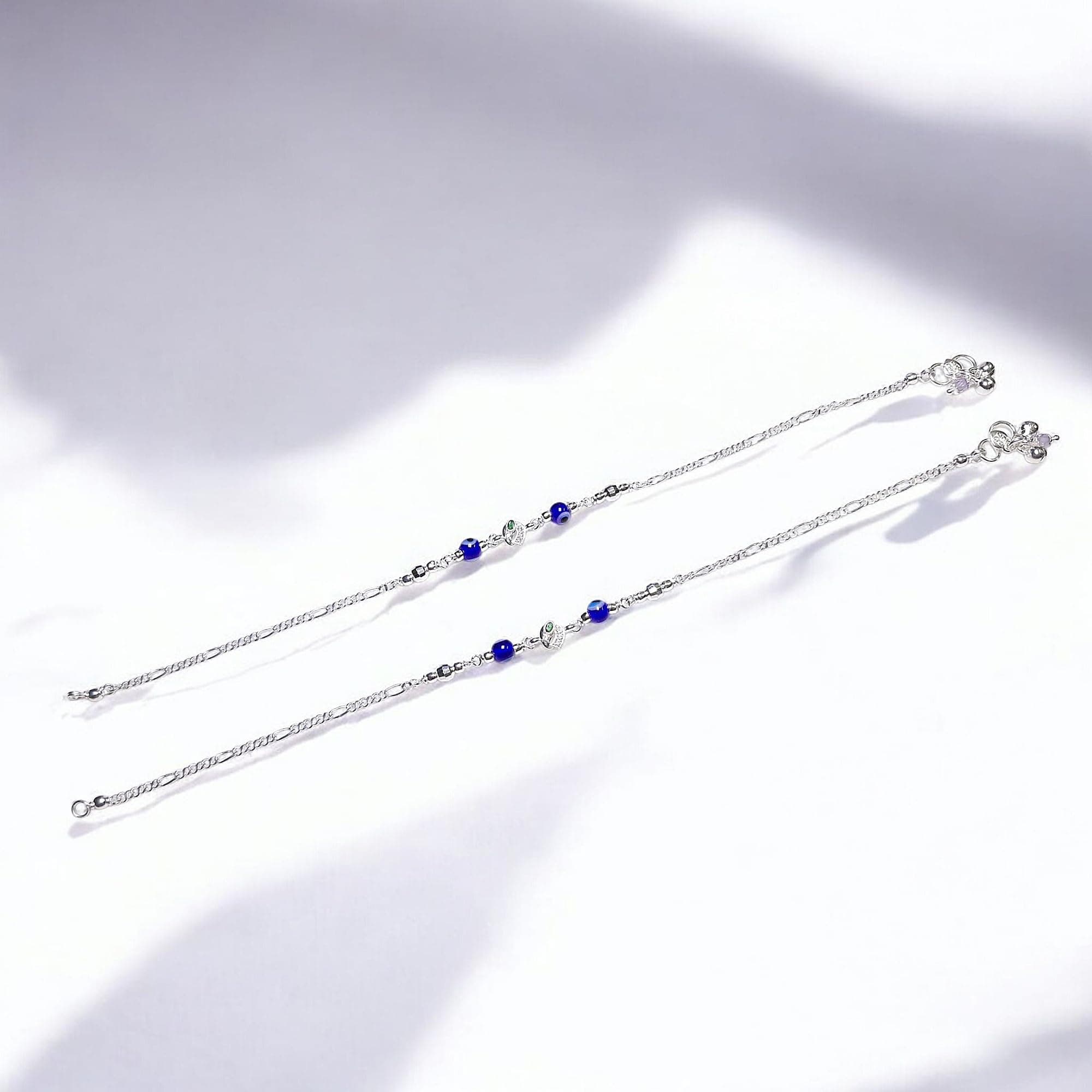 Shree Shobha Collection Silver Anklet Payal for Girl And Womens |Chandi Ki Payal |Size-10.5 inch Weight- 15g