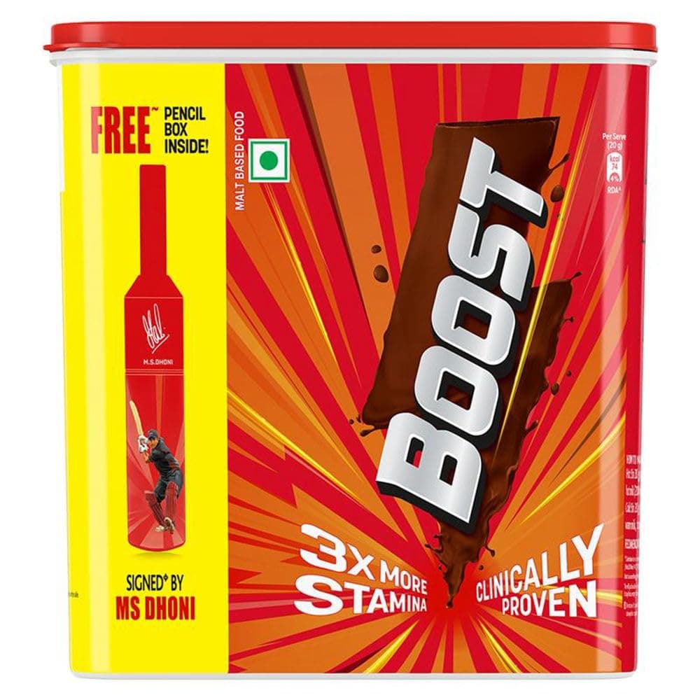 Boost Nutrition Drink Container 1 kg (500 g x 2) With Free Pencil Box Signed by MS Dhoni