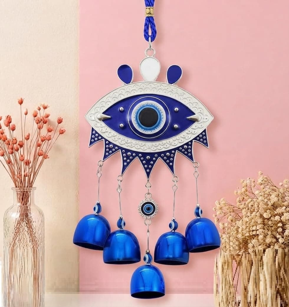 ARTISKRITI Evil Eye Hanging for Home Entrance with Bells | Nazar Battu