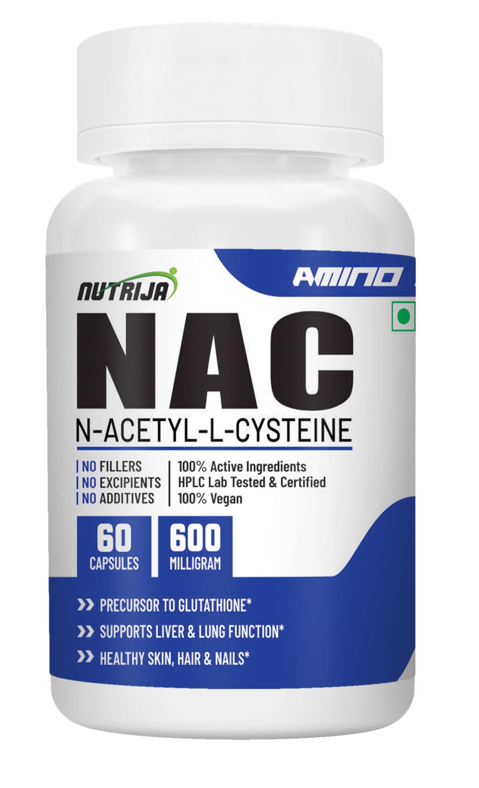 NutriJa NAC (N-Acetyl L-Cysteine) 600mg - 60 Capsules
