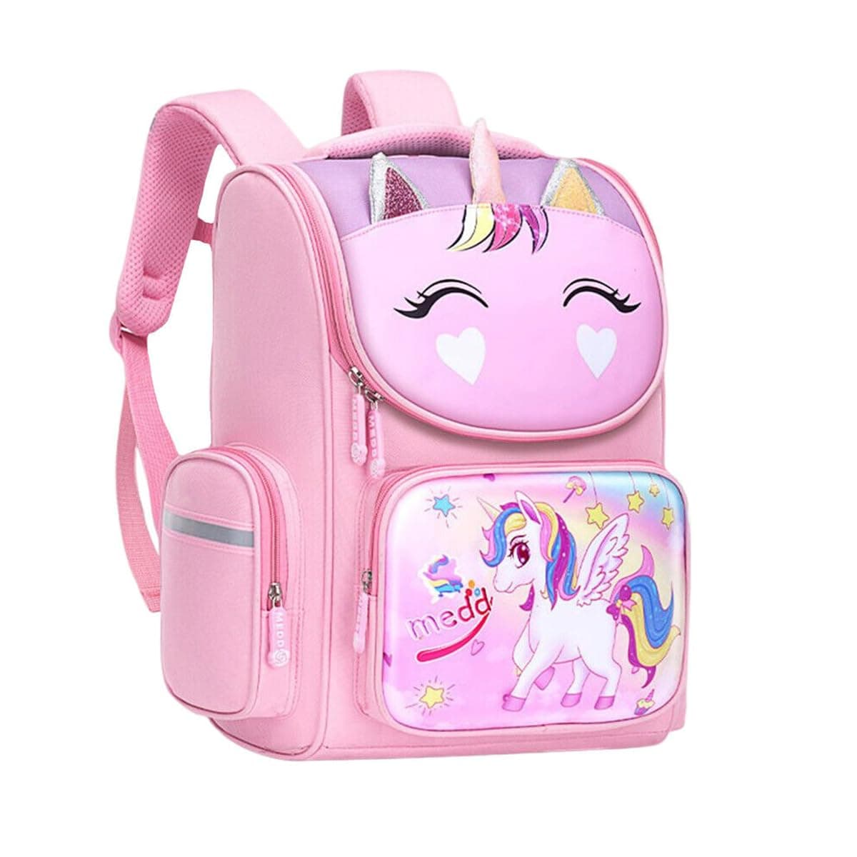 PALAY Unicorn School Backpack, Waterproof Pink Bag for Girls 6-12 Years