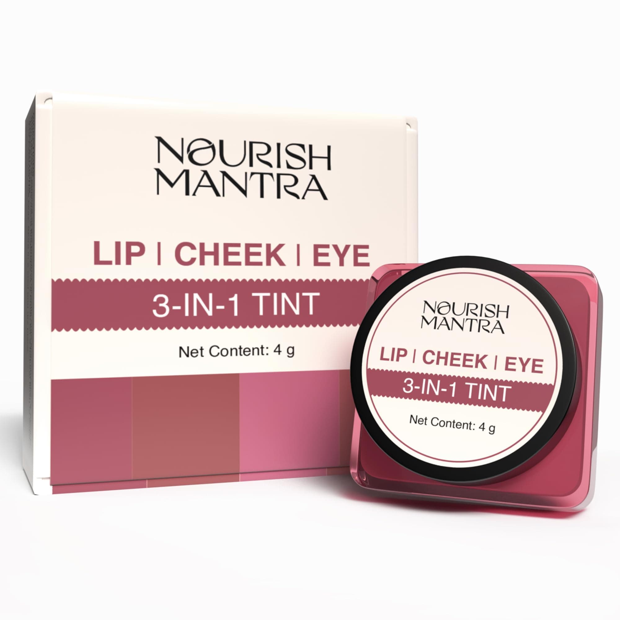 Nourish Mantra Lip, Cheek & Eye Tint | 3 In 1 With Light-weight & Highly Pigmented Formula | Suits All Skin Types | For Women | 4gm