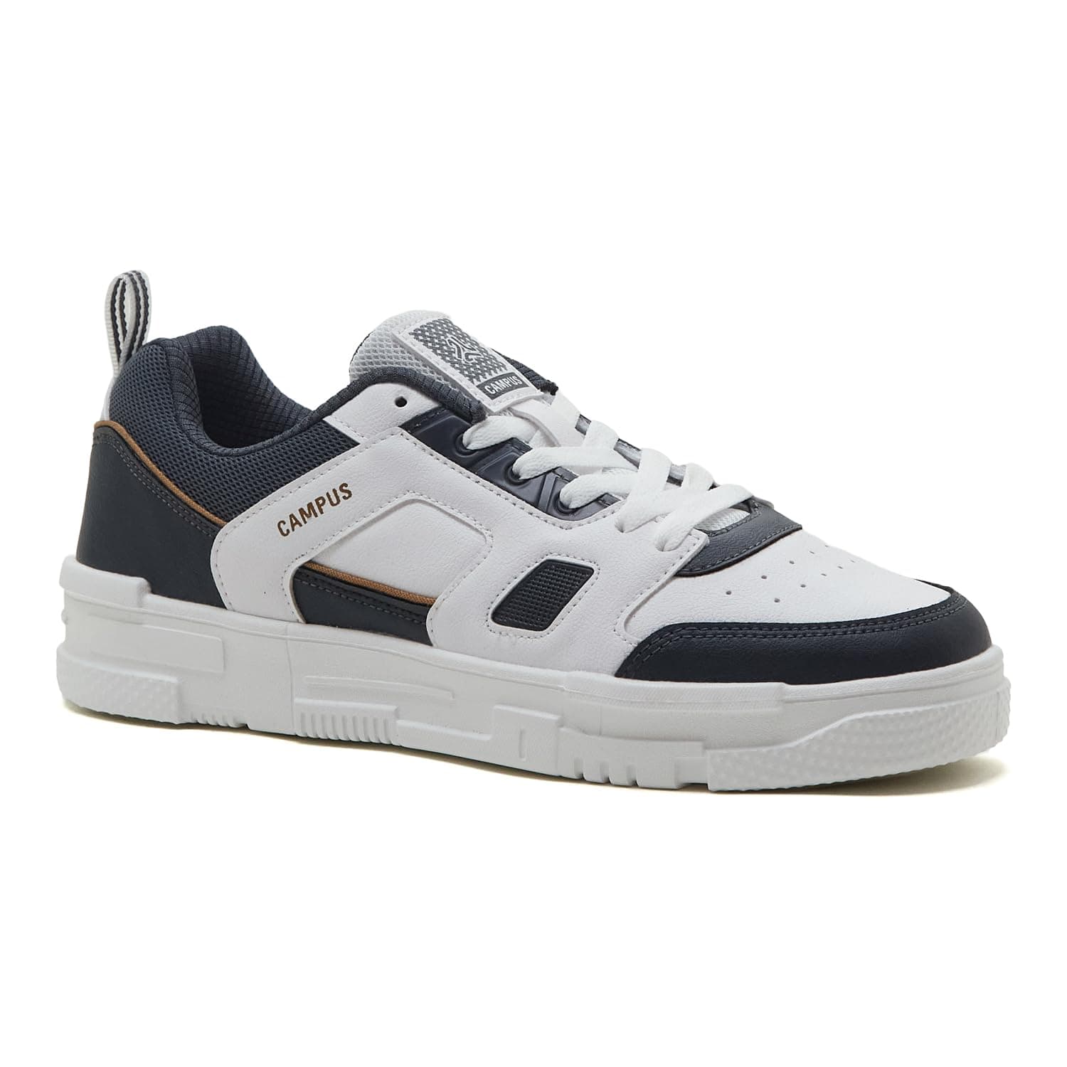Campus Men's Stomp WHT/D.Grey Sneakers - 9UK/India 1 Pair