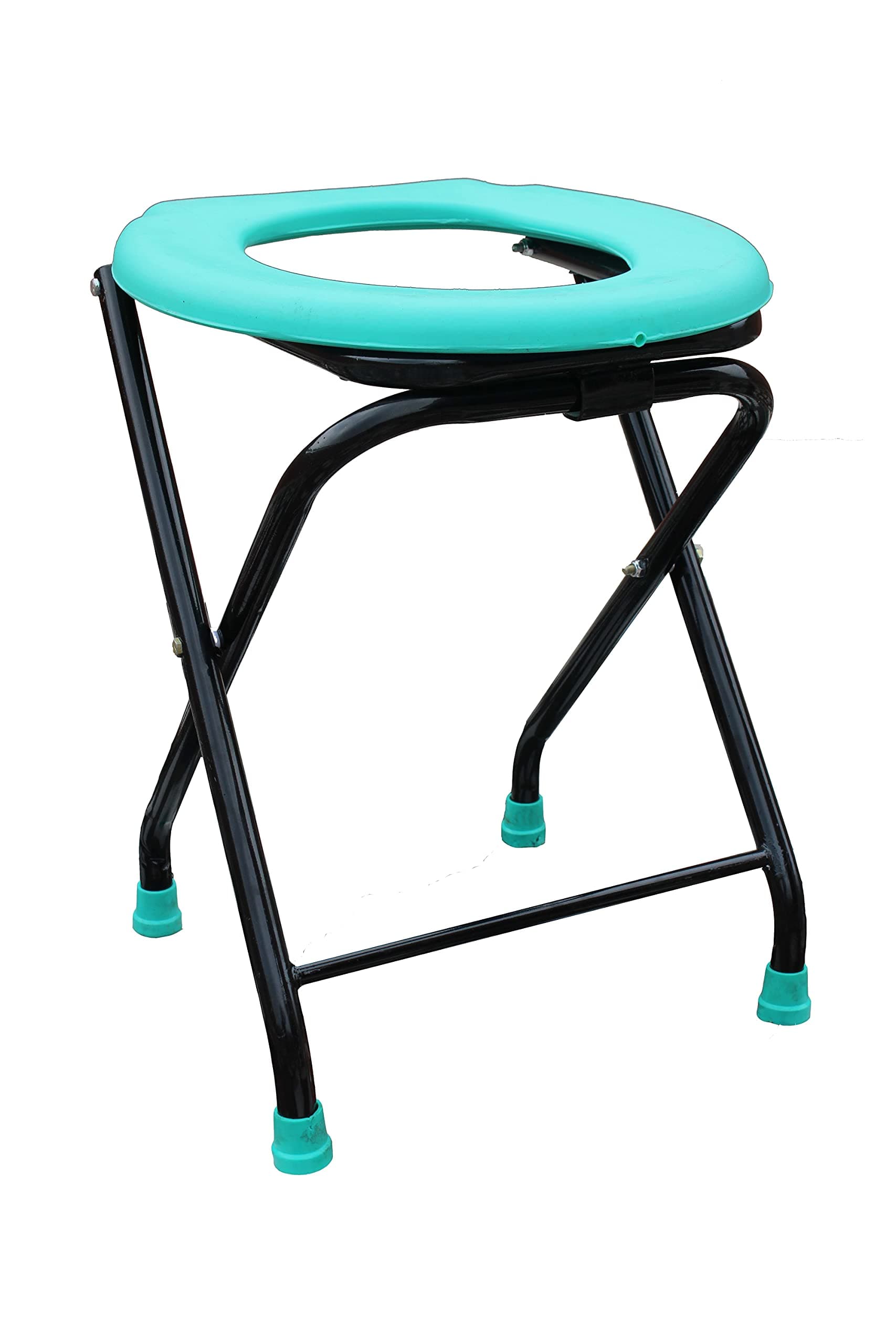 Kds Surgical Foldable bathroom stool Portable bedside commode seat With Back and Hand Rest shower stool for Pregnant Women elders Bathing chair Black Commode Chair/Stool - C Green Men And Women