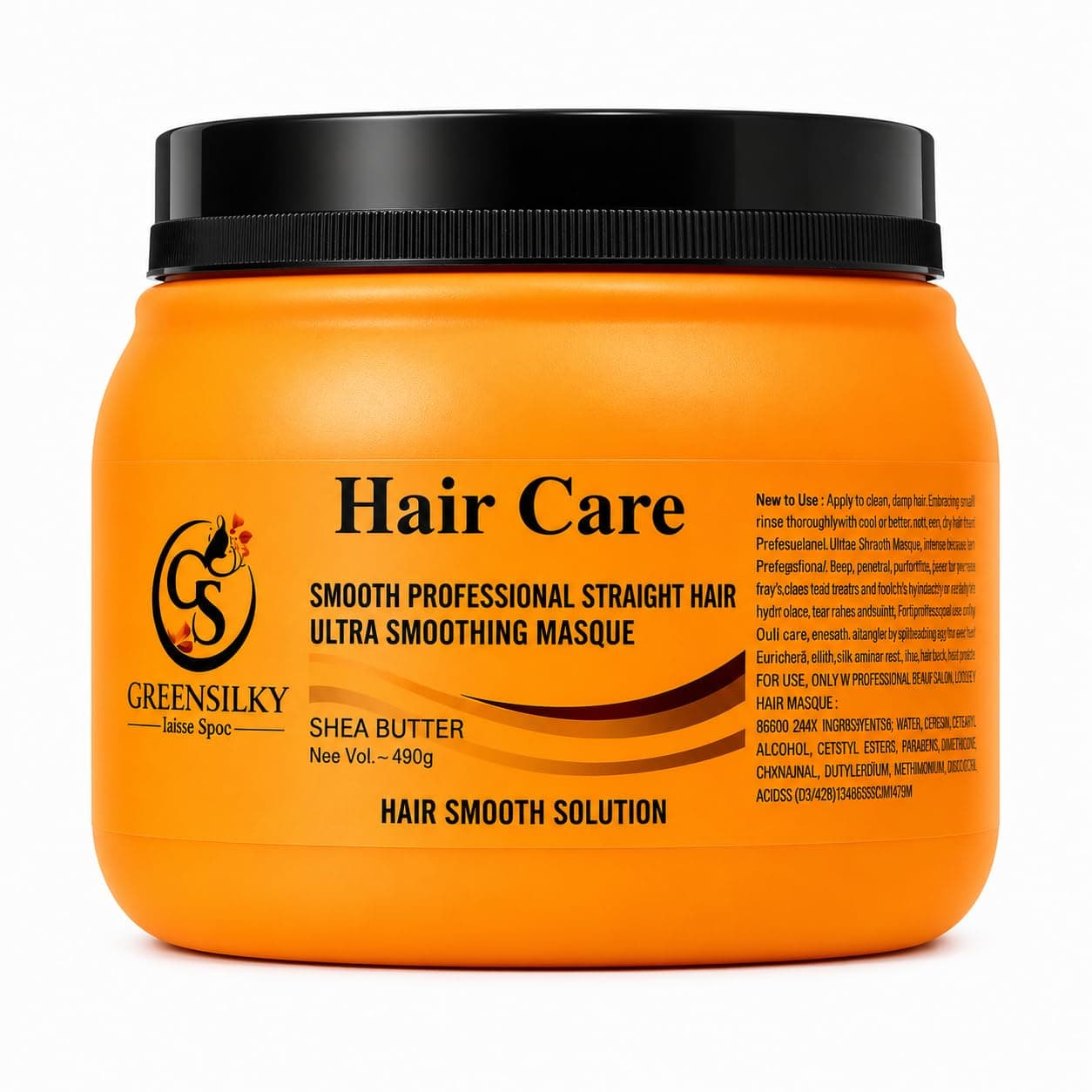 GS GREENSILKY Hair Spa Cream 490g | Shea Butter, Keratin & Silk Protein | Deep Conditioning Hair Mask for Dry, Frizzy & Damaged Hair | Hair Repair & Smoothening Cream | Salon Like Soft & Shiny Hair
