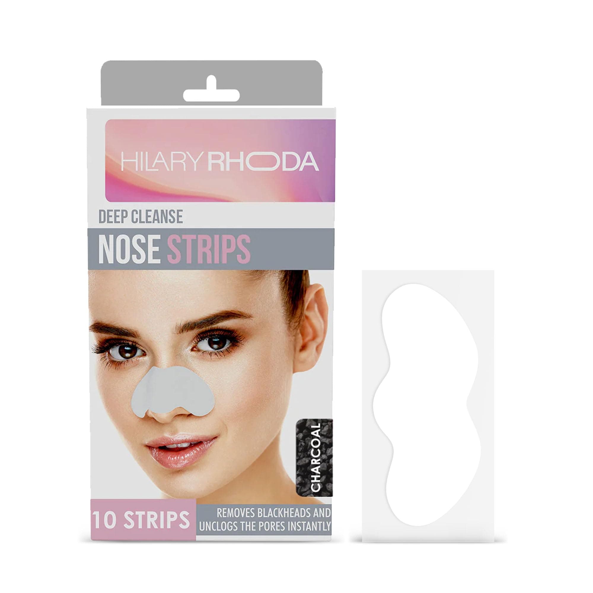 Hilary Rhoda Deep Cleanse Nose Strips | Instant Removal | Removes Blackheads | Removes Whiteheads | Deep Cleanses Skin & Removes Dirt & Oil | Formulated with Natural Extracts | 10 Strips