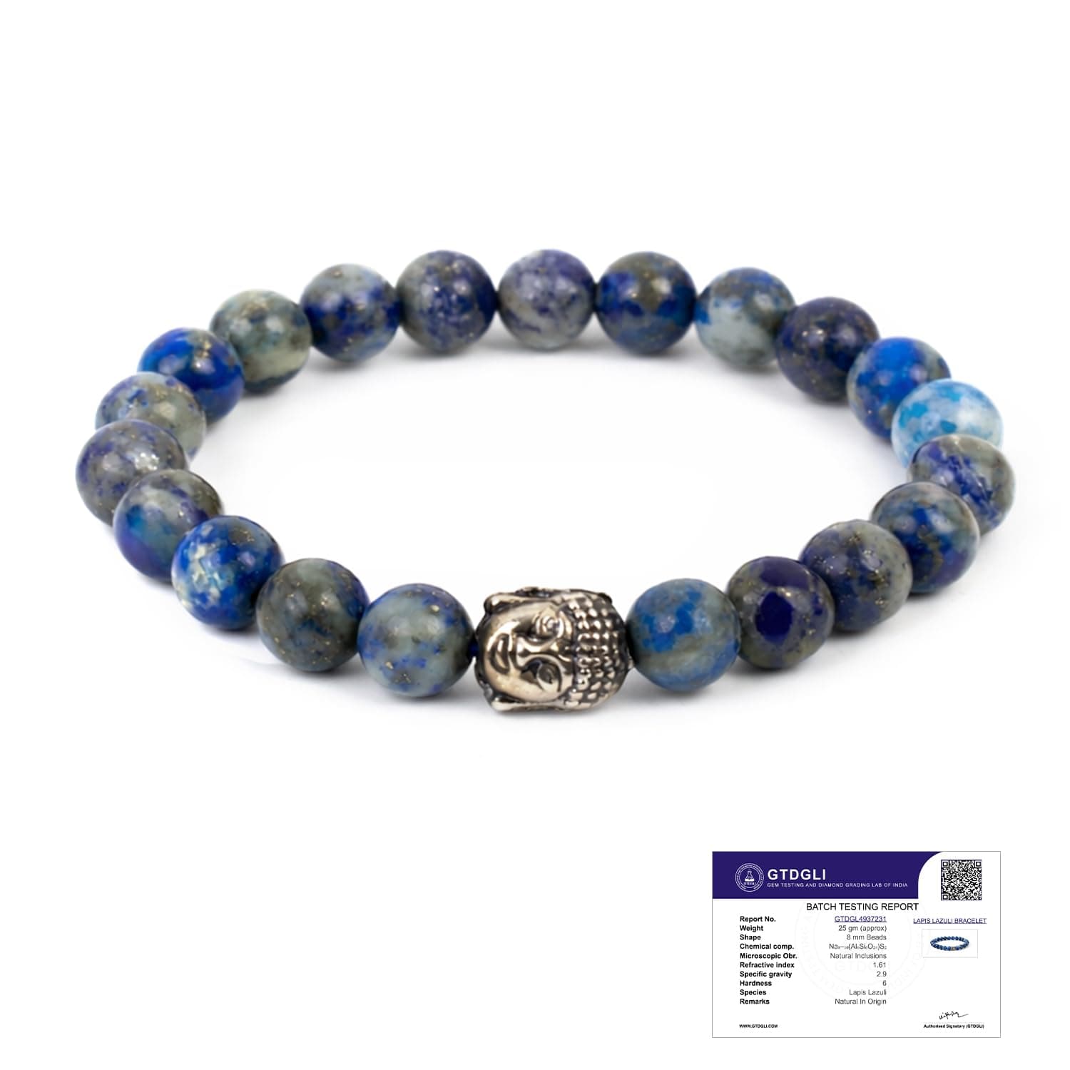 Astrotalk Lapis Lazuli Bracelet | Enhances Wisdom, Intuition & Mental Clarity | Certified Healing Crystal Astrology Bracelet for Men & Women | Lapis Lazuli stone