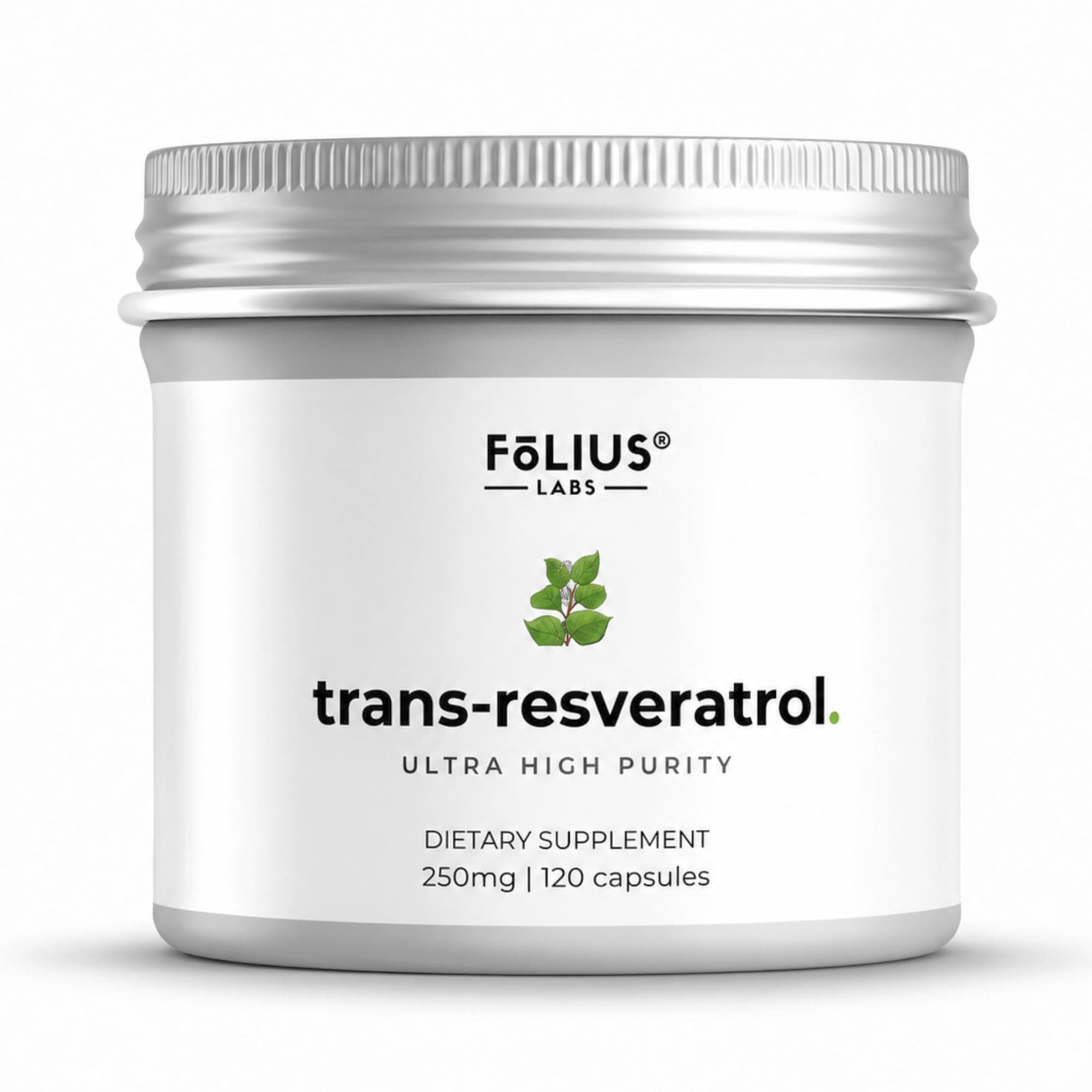 FOLIUS LABS Ultra High Purity Resveratrol Capsules - 99% Trans-Resveratrol - Japanese Knotweed Extract - Support Immunity, Support Healthy Aging