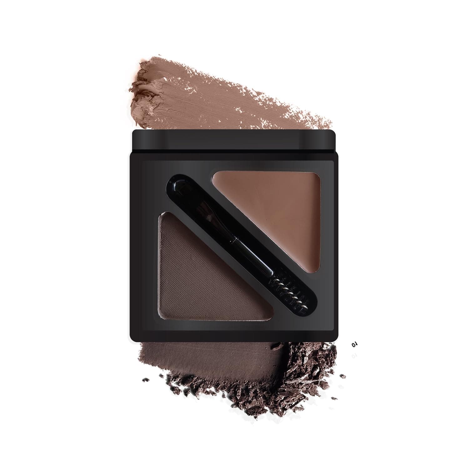 FACES CANADA HD Shape Up Brow Kit - Eyebrow Duo Kit - Wax & Powder With Brush | Long-Lasting | Precise & Natual Looking | Rich Color Payoff | Shaped & Defined Brows | Cruelty-free