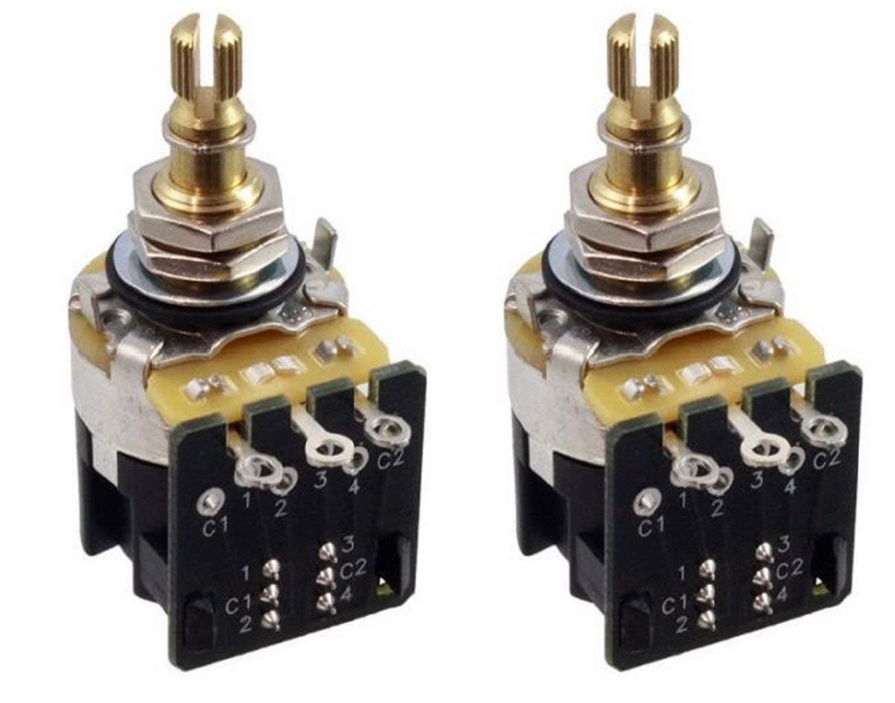 CTS 500K Push Pull Short Shaft Audio Taper Potentiometers - Pair (2X)