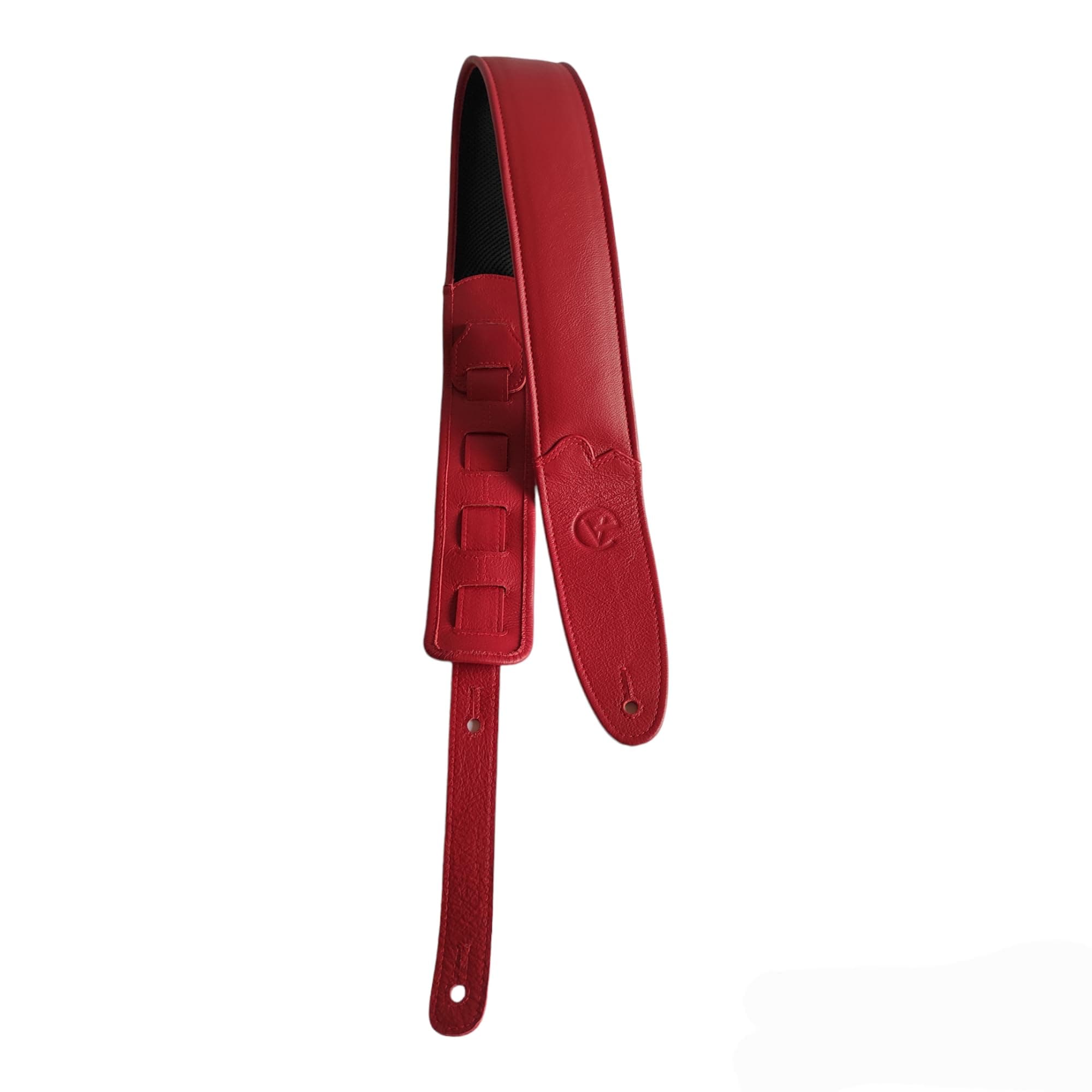 Ve CREATION Leather Guitar Strap for Bass, Electric, Acoustic, Heavy Guitars | 2.5 Inch Wide, Mesh Fabric Padded | Adjustable 42-56 Inches | Stylish (VEG-0016)