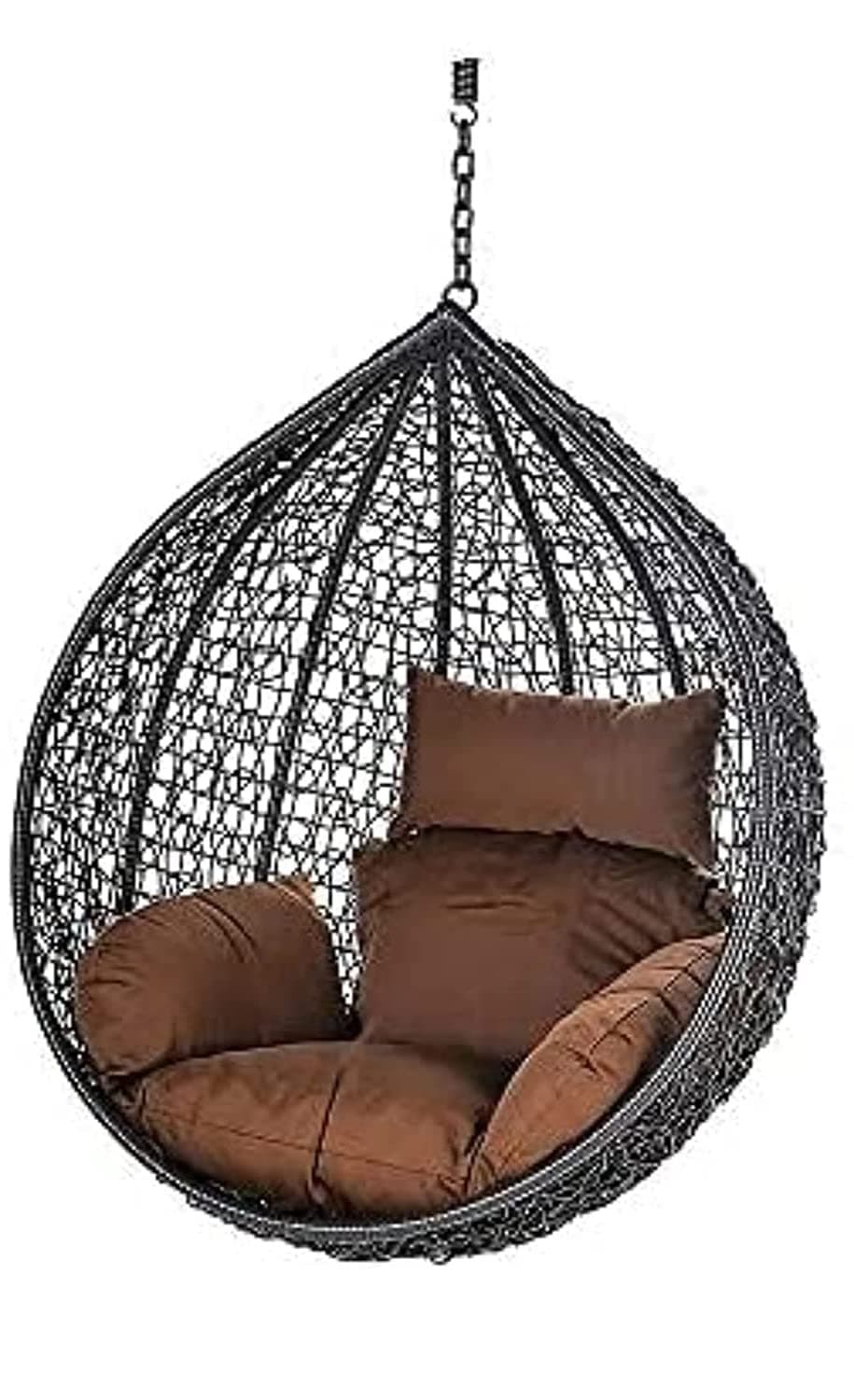 Luxury Jhula King Hammock Swing Chair with Cushion & Spring for Outdoor Indoor Living Room Balcony Garden Patio Hanging Swing for Adults