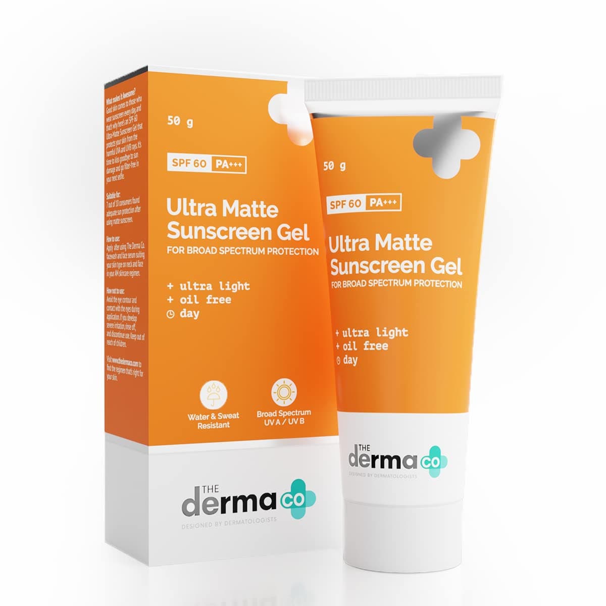The Derma Co Ultra Matte Sunscreen Gel with SPF 60|Prevents Sun Damage|For all skin type, 50 g
