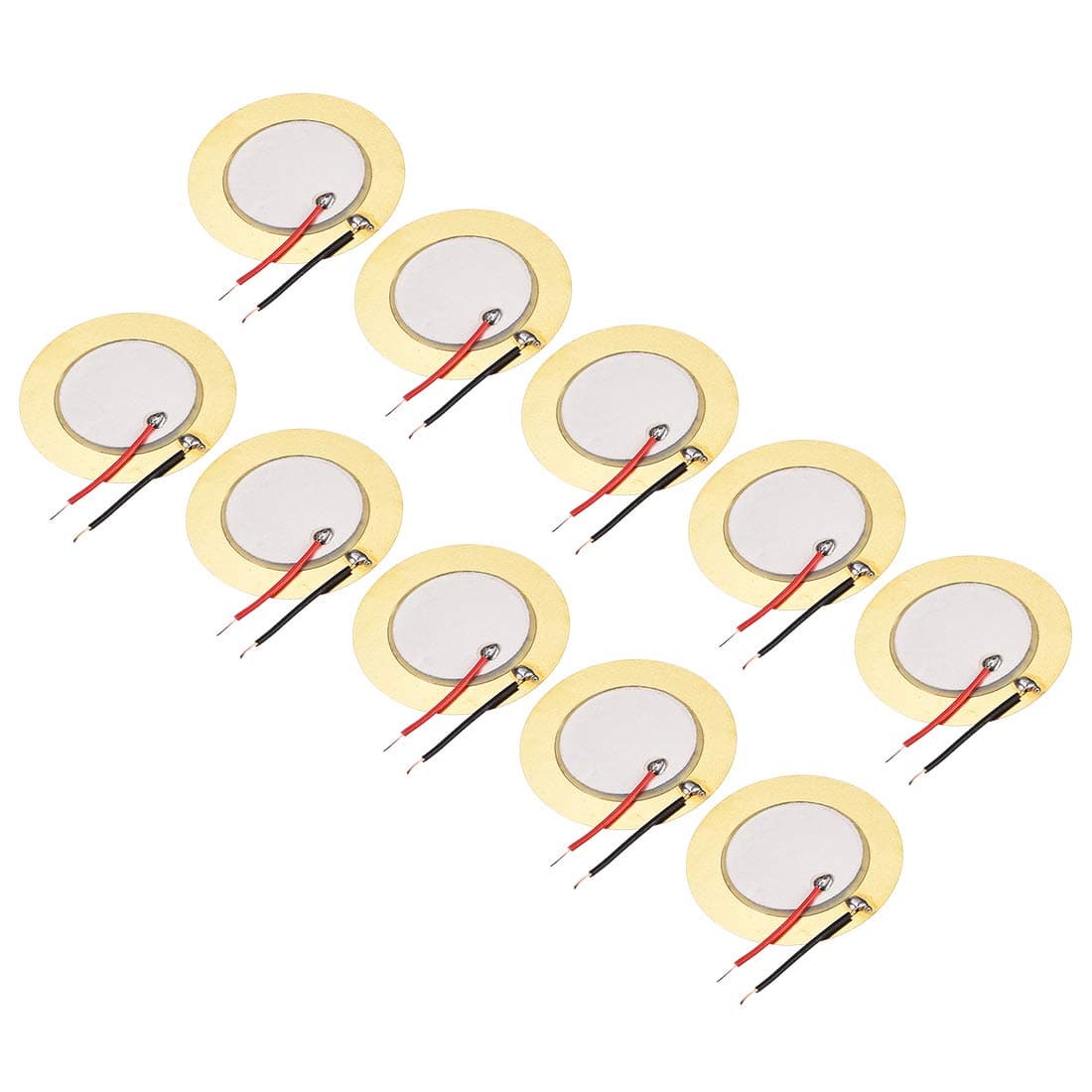 uxcell 10 Pcs Piezo Discs 35mm Acoustic Pickup Transducer Microphone Trigger Buzzer Drum Guitar