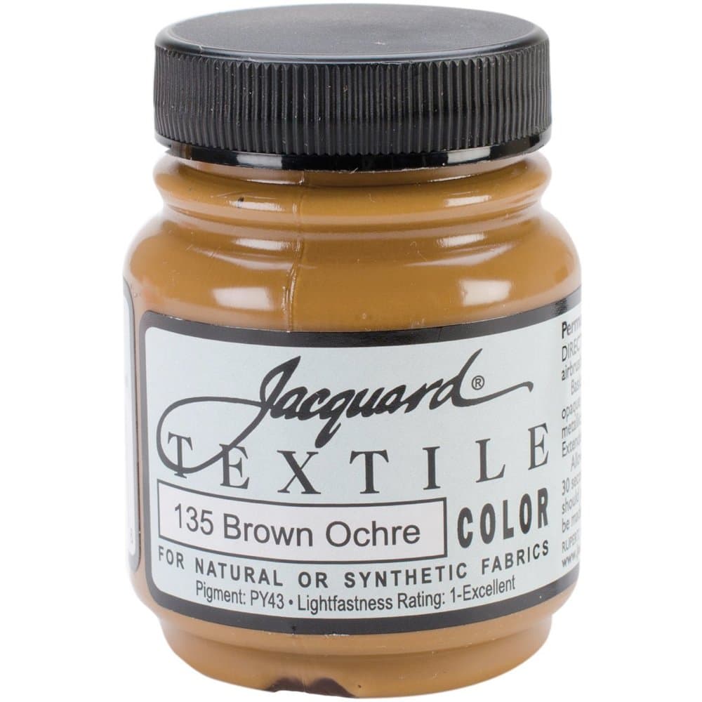 Jacquard Textile Color Fabric Paint 2.25 Ounces-Brown Ochre