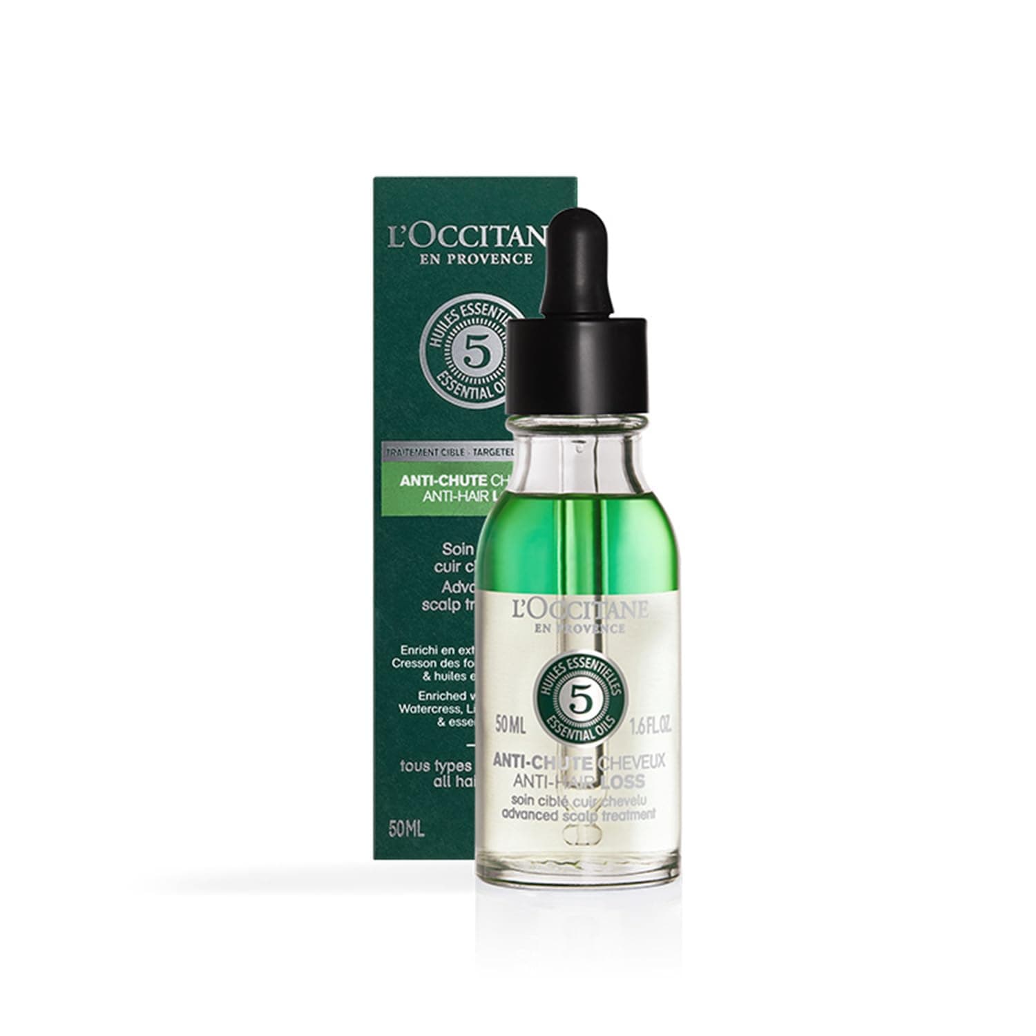 L'Occitane Anti-Hair Loss Treatment Serum, 50ml |less hair loss, more hair growth |Clinically proven to give +17,000 extra hairs
