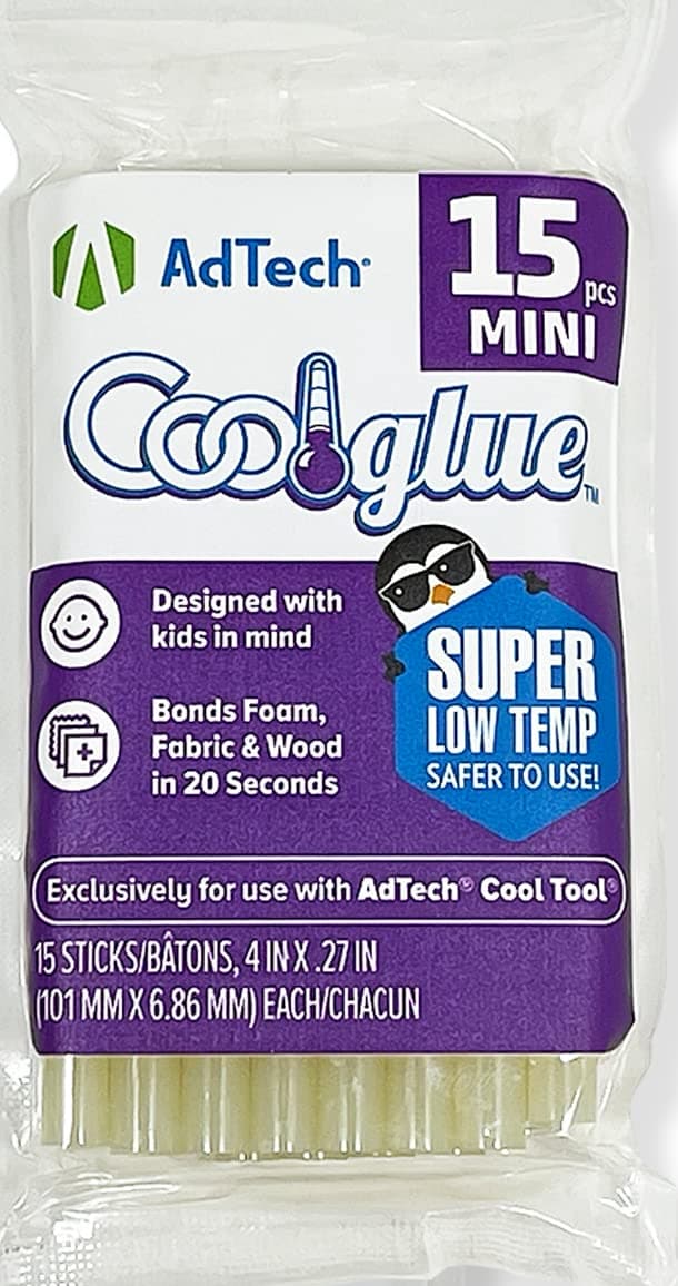 Adhesive Technologies 2100-3415 Ultra Low Temp CoolGlue, Mini 4-Inch, 15-Pack