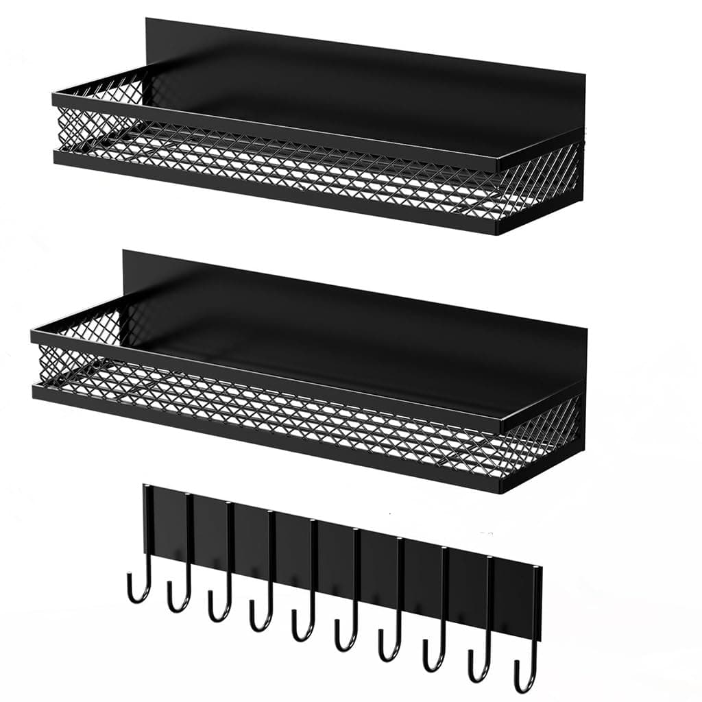 HASTHIP Magnetic Kitchen Organizer Rack 10-in-1 Fridge Side Shelf