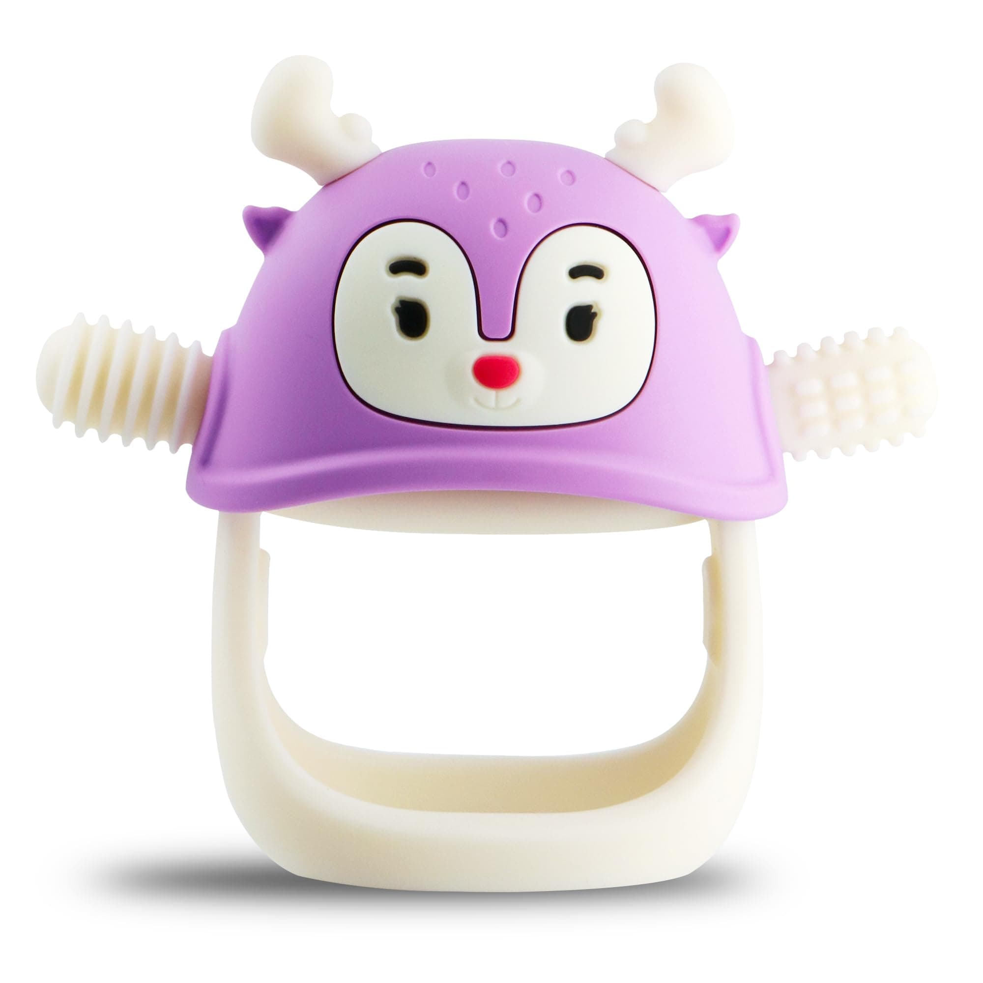 Smily Mia Penguin Buddy Never Drop Silicone Baby Teething Toy for 0-6month Infants, Baby Chew Toys for Teething Pain Relief, Hand Teether for 3-6Months,Gum Massager for Babies