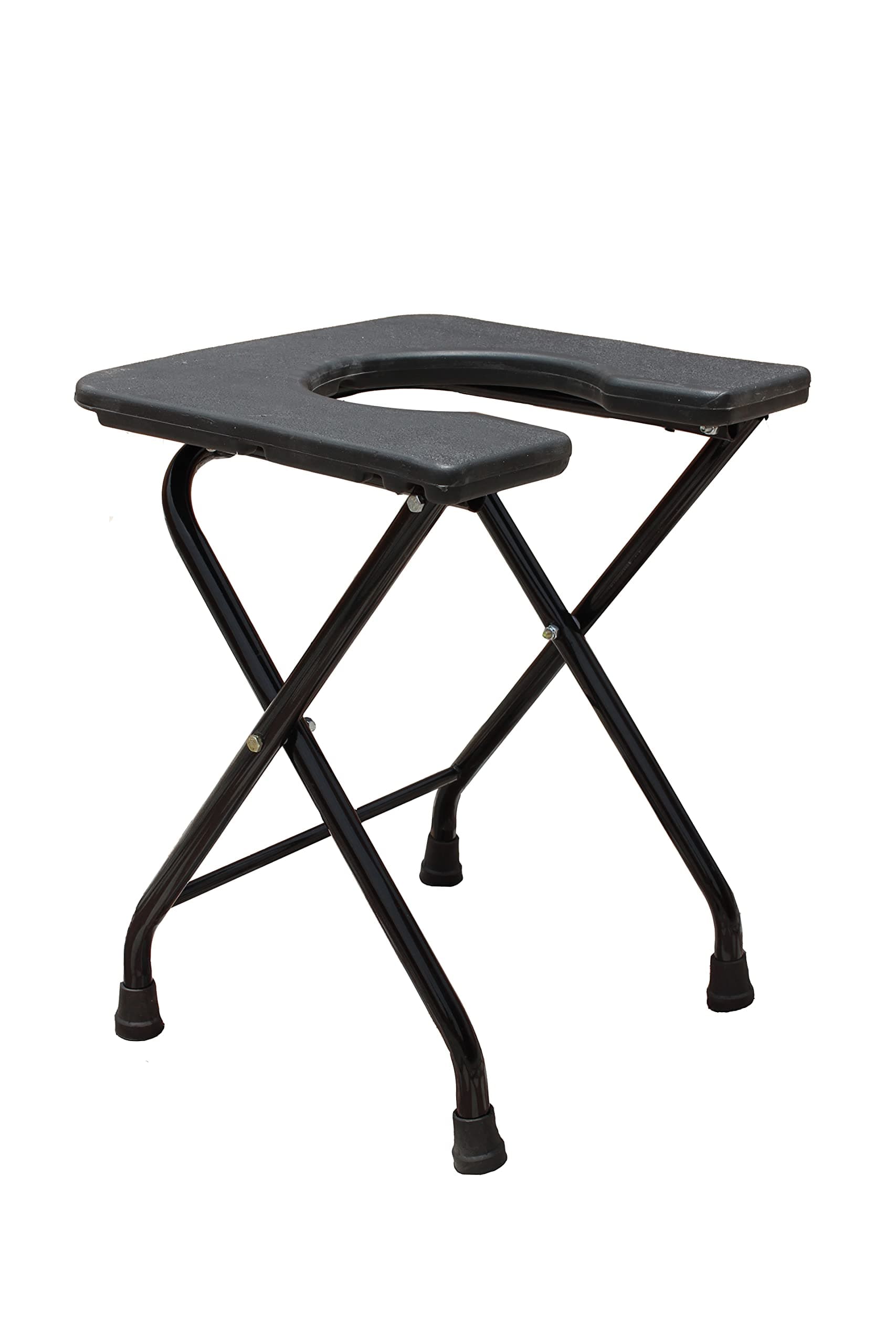 KDS SURGICAL Premium Imported Commode Stool With Lock Added Safety, Black