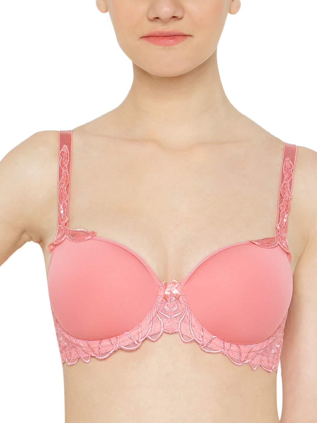 Triumph International Women's Padded | Underwire | Modern Finesse 38F Shell Pink | Full-Coverage Spacer Cup Bra | Pack of 1