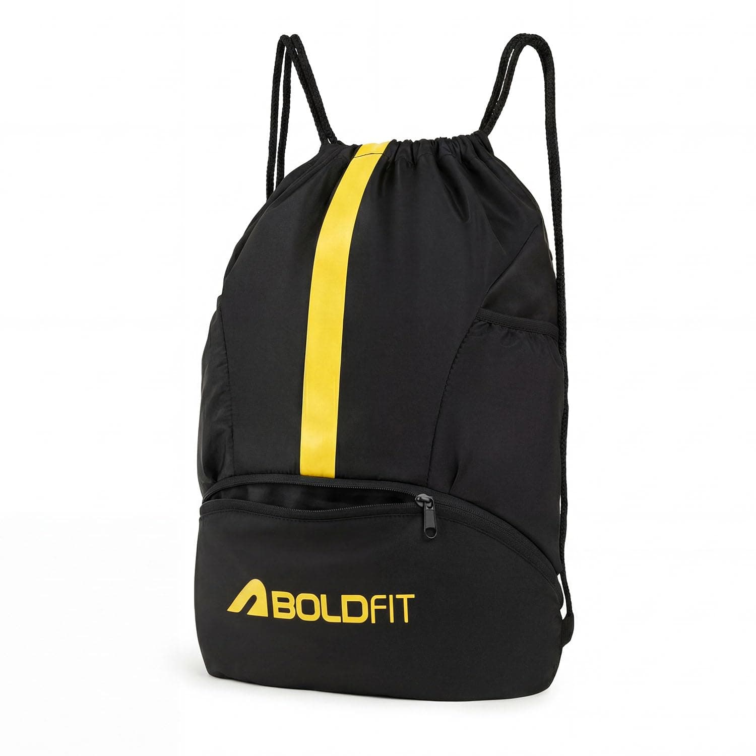 Boldfit Drawstring Bag Backpack for Men & Women 15Ltrs Gym Bag for Man & Women Waterproof Small Bags Multipurpose Drawstring Backpack with Shoes Compartment, Travel String Bag, Basketball Rope Bags