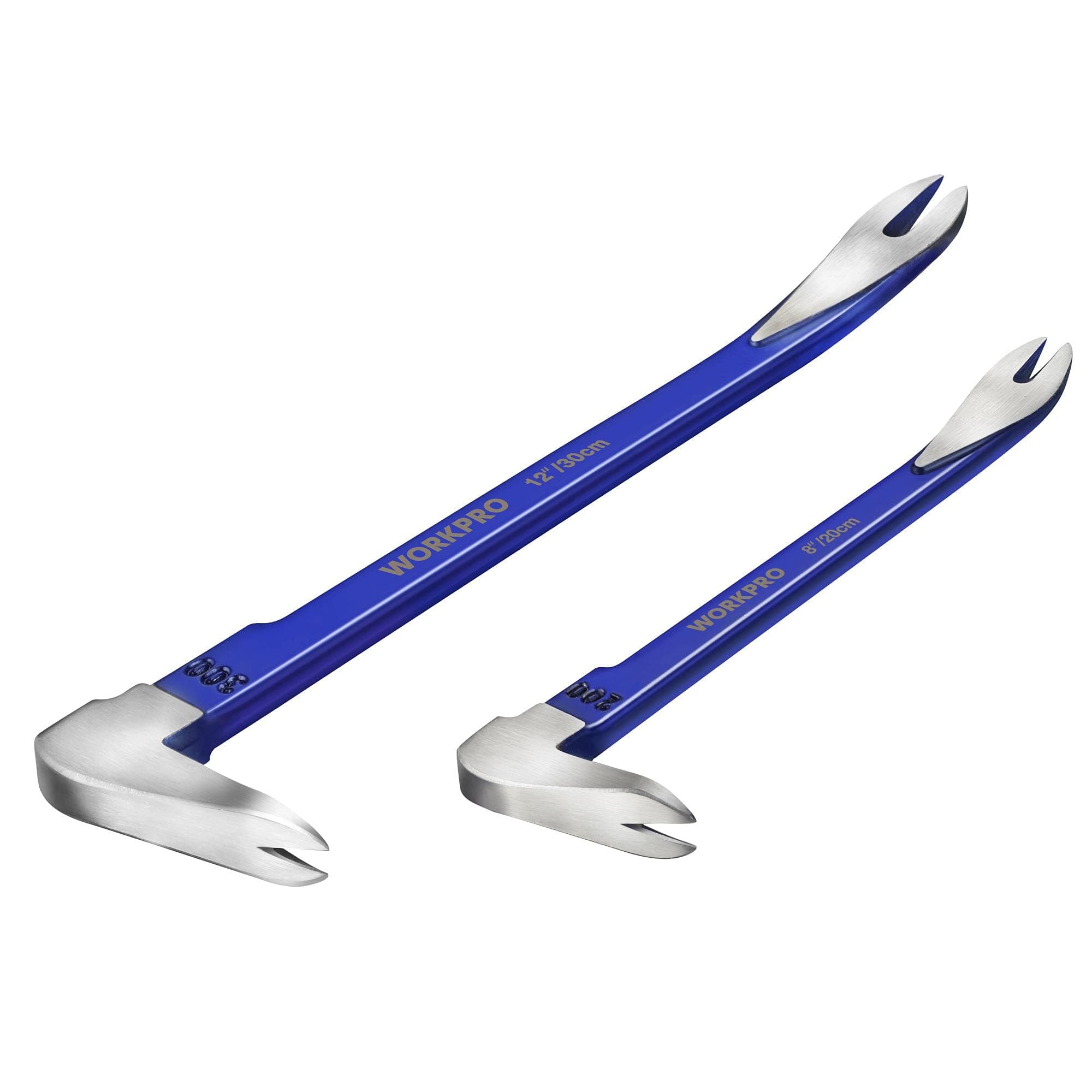 WORKPRO 2PCS Nail Puller Set, 12" Cats Paw Nail Remover & 8" Mini Crowbar