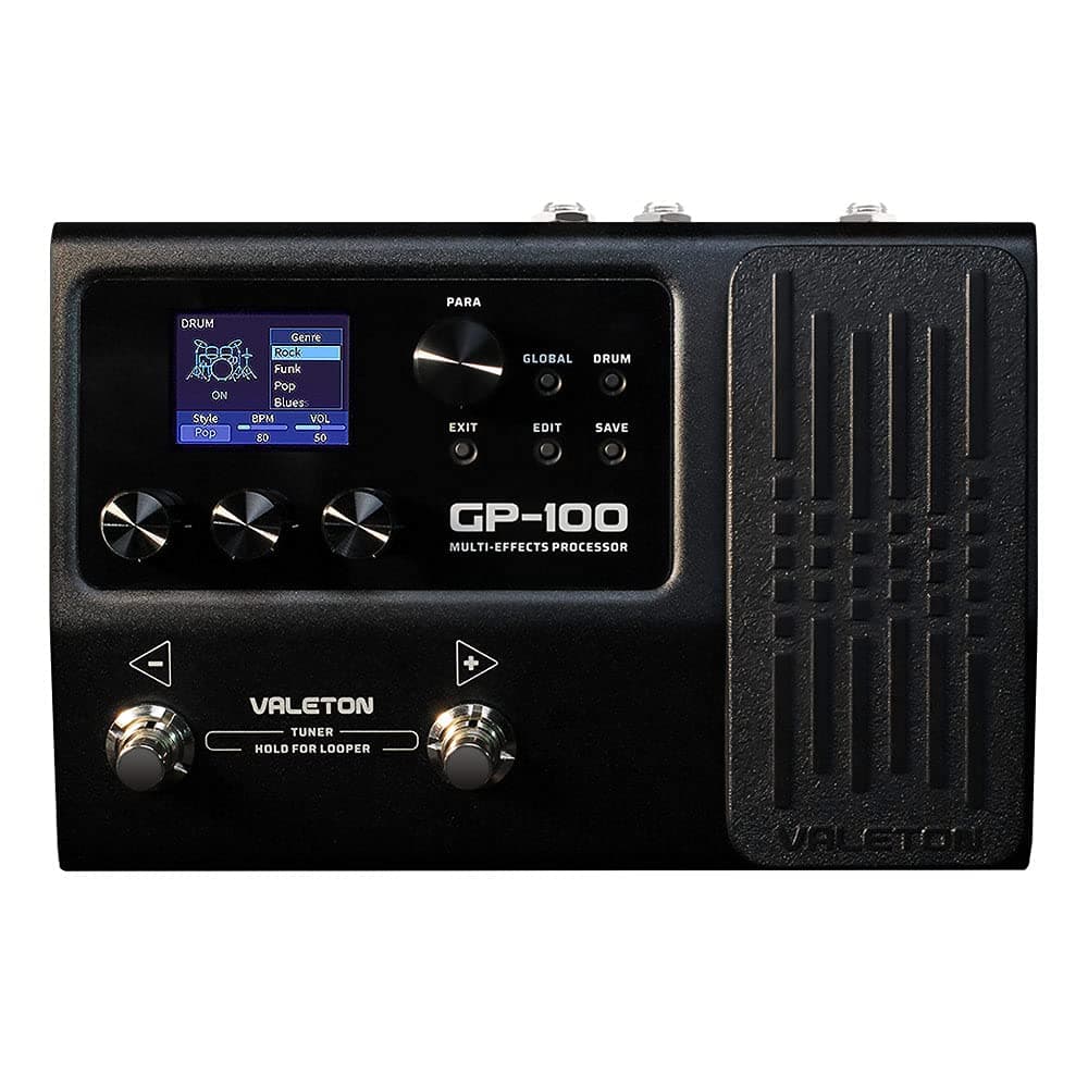 Valeton GP-100 Guitar Bass Simulation Cabinets, Multi-Effects with Expression Pedal, USB OTG Audio Interface (Black)
