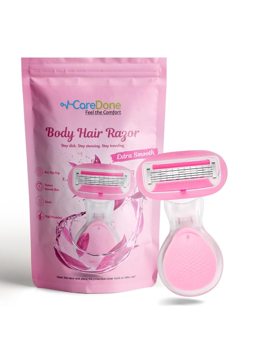 Caredone Portable Body Hair Razor – Mini Razor for Women, Smooth & Gentle Shaving, Perfect for Travel