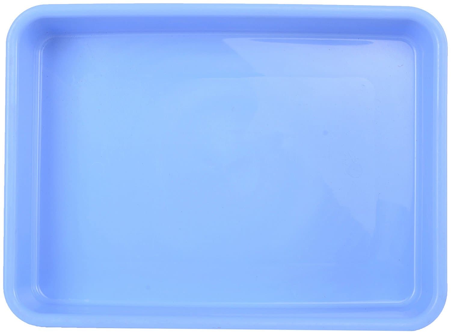 Samruddhi Plastic Big Tray, 30 Cms X 40.5 Cms X 7 Cms, Blue, Pack of 3
