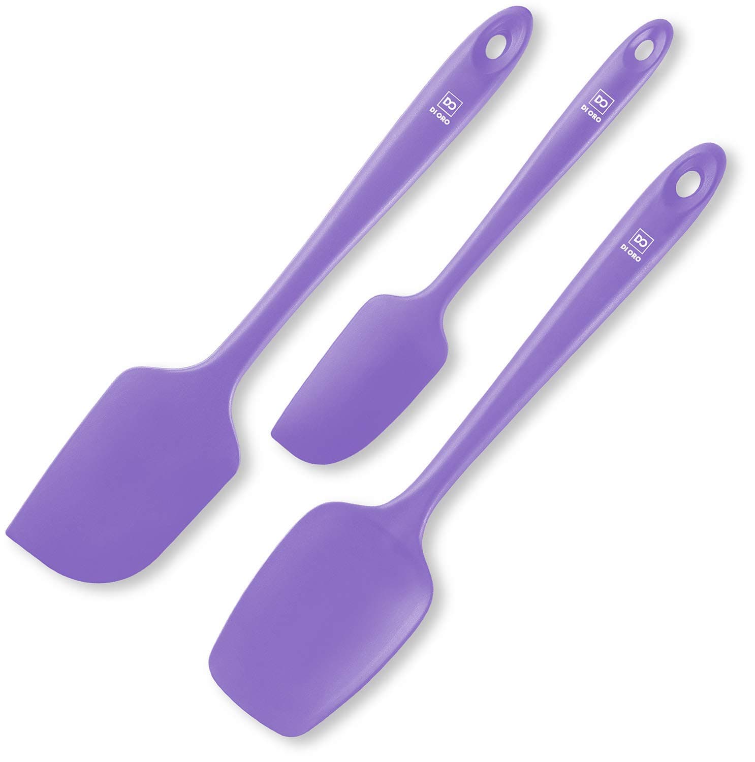 DI ORO Silicone Spatula Set - 600F Heat Resistant, 3-Pc Lavender
