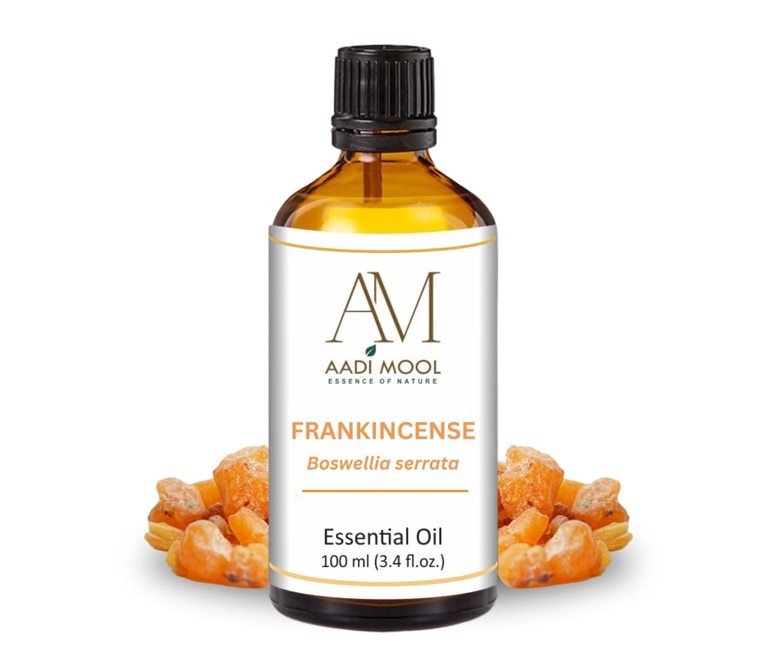 Aadi Mool Frankincense Oil for Diffuser, Hair Growth & Aromatherapy | Boswellia Serrata Oil for Anti Aging, Acne & Stress Relief – 100ml