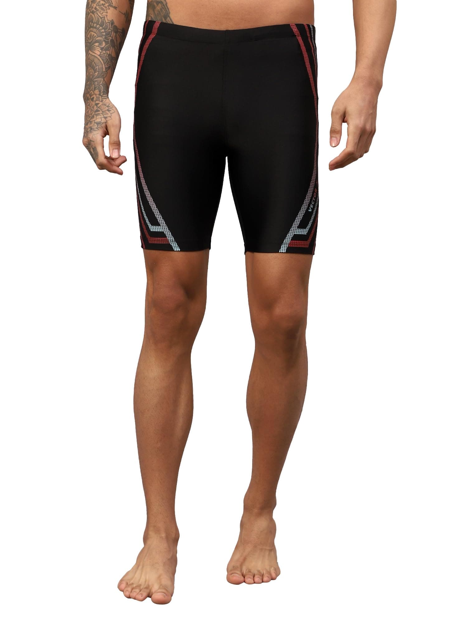 Vector X OMCS-340 Men Printed Compression Lycra Multi-Purpose Shorts (Training,Innerwear,Athletic,Swimming,Skating,Cycling,Fitness)
