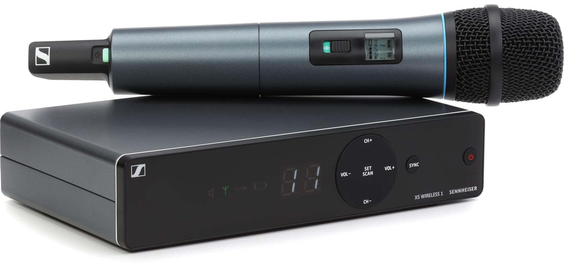 Sennheiser XSW 1‑825‑A Wireless Handheld Microphone System | Dynamic e825 Cardioid Mic | 10 Compatible Channels | Easy Setup | Ideal for Live Performances, Presentations & Church Use
